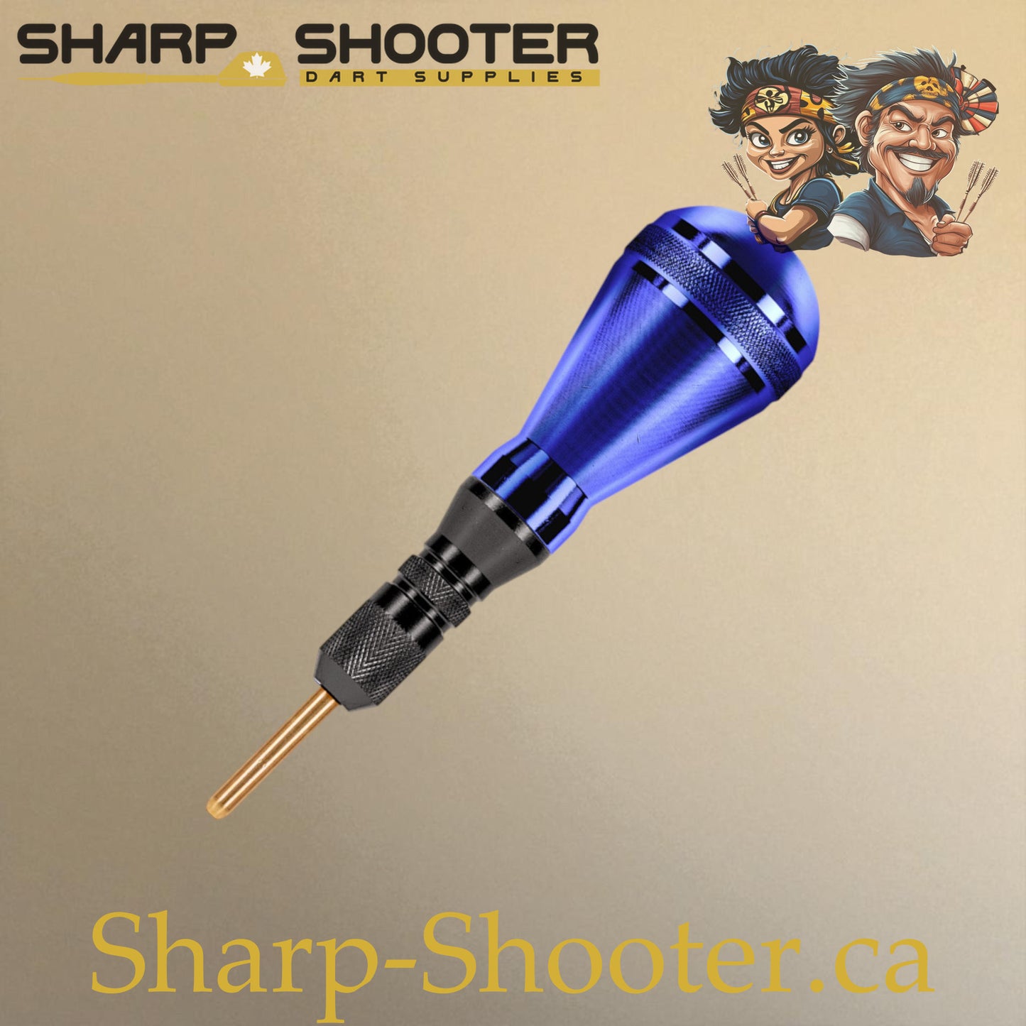 Sharpshooter DP13 Dart Tip Removal Tool in blue and black, ergonomic dart repair tool for soft-tip dartboard players