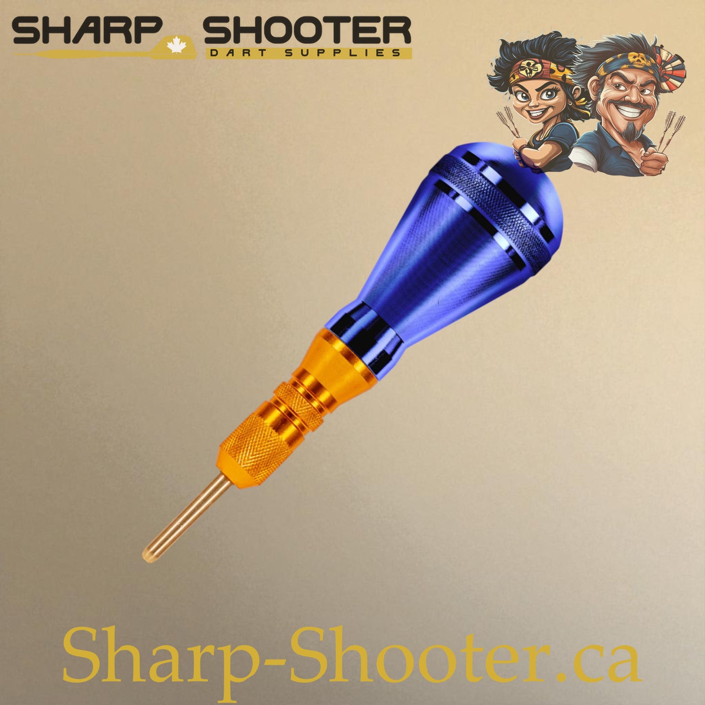 Sharpshooter DP13 Dart Tip Removal Tool in purple and gold, compact extractor tool for stuck soft dart tips