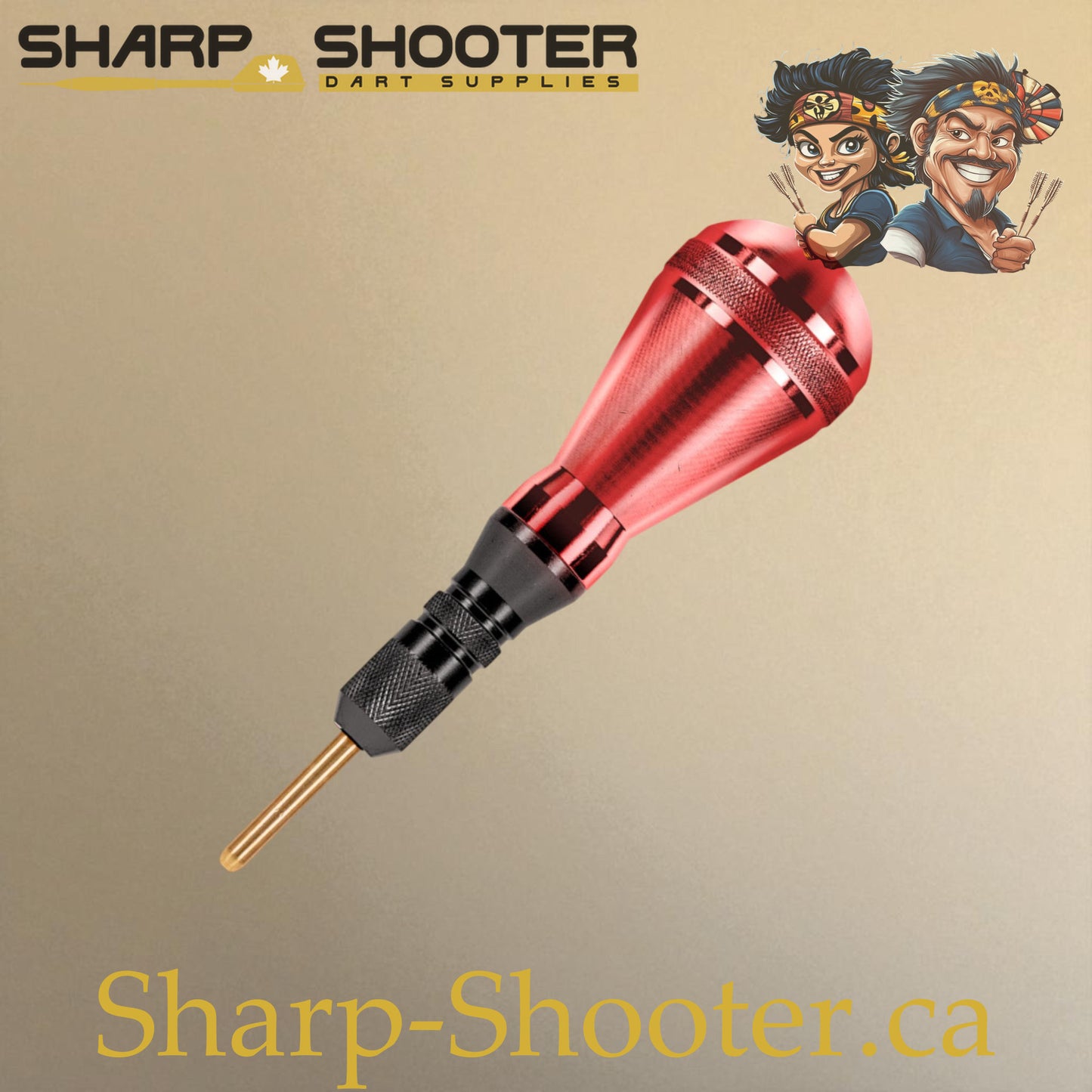 Sharpshooter DP13 Dart Tip Removal Tool in red and black, ergonomic handle with precision extractor for soft-tip dartboard repair