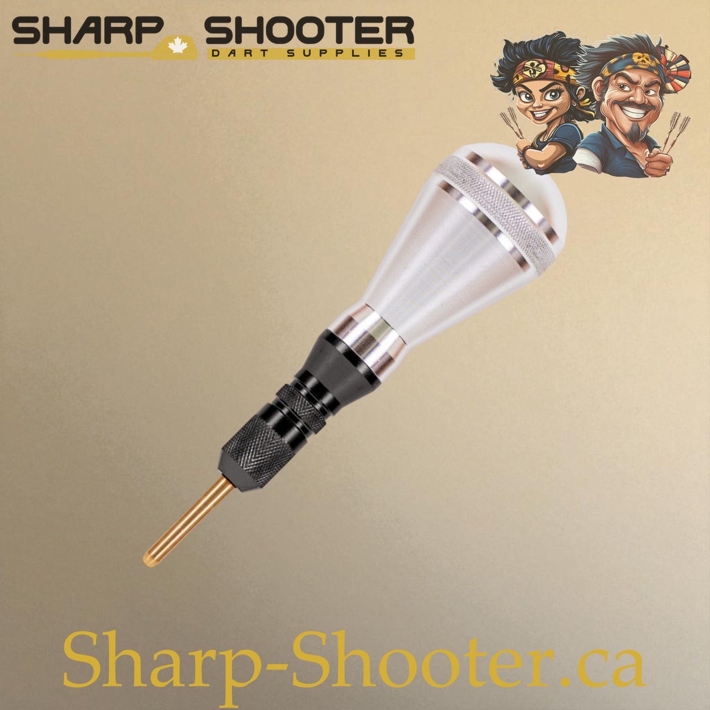 Sharpshooter DP13 Dart Tip Removal Tool in silver and black, ergonomic grip design for clean removal of broken dart tips