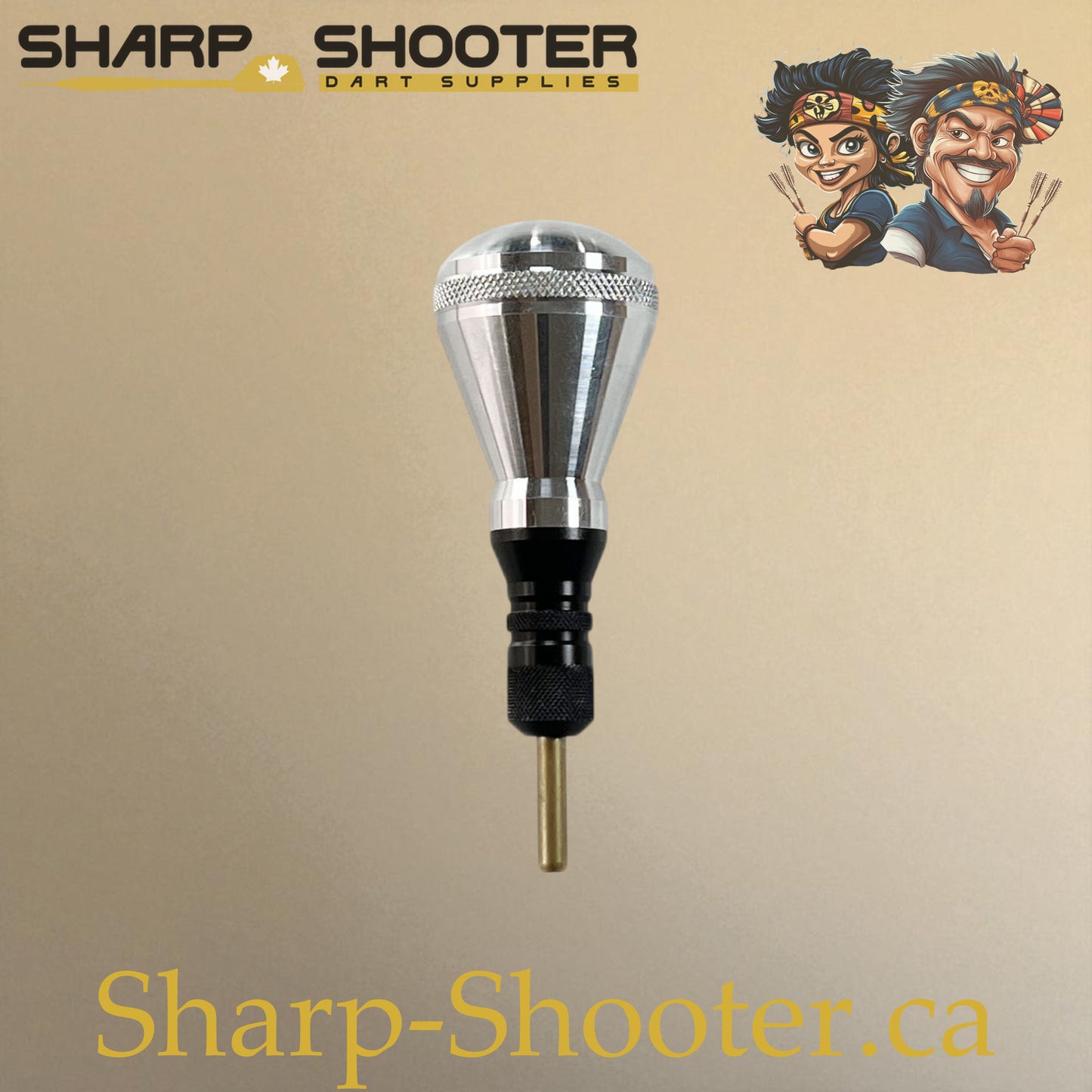 Sharpshooter DP13 Dart Tip Removal Tool in silver and black, ergonomic grip design for clean removal of broken dart tips