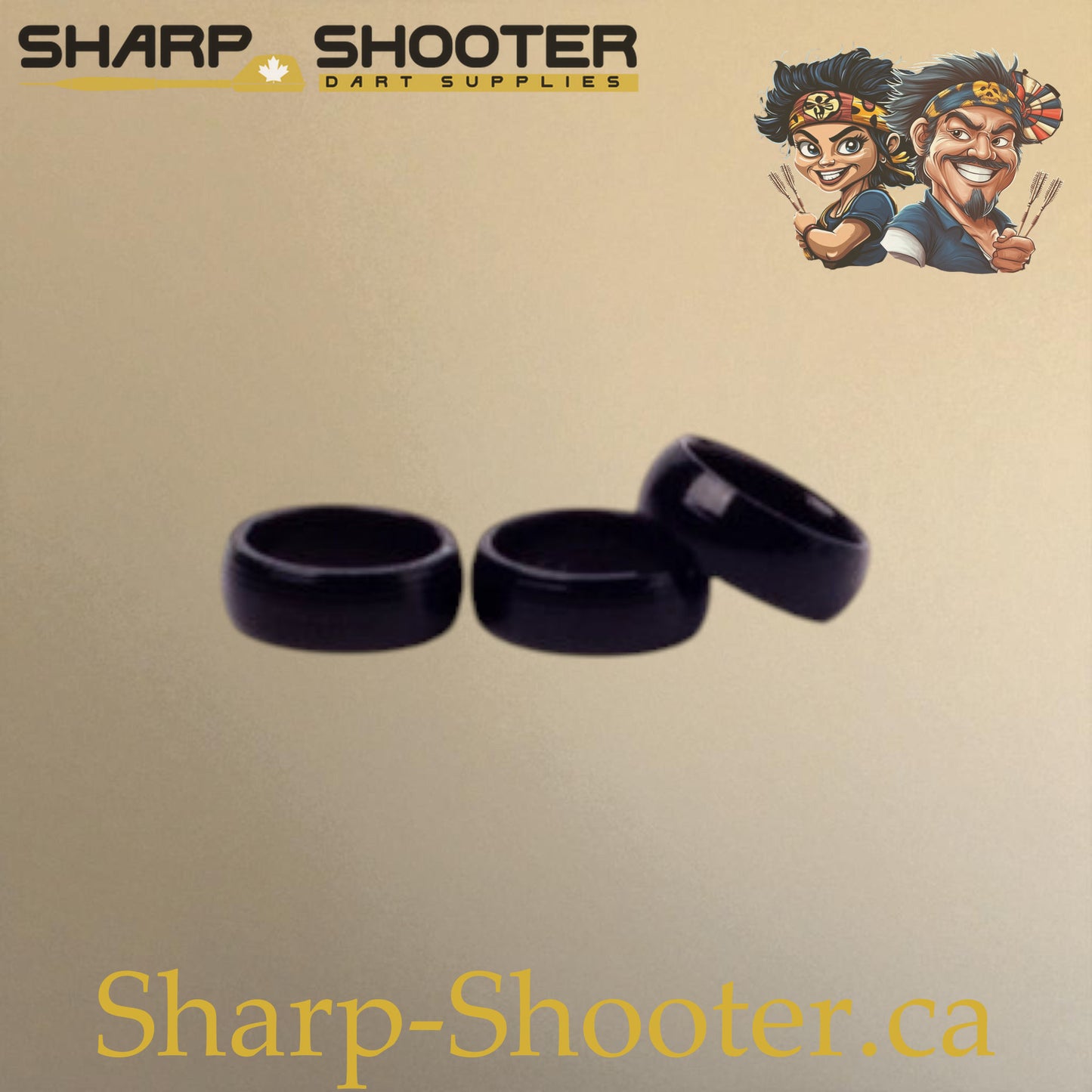 Sharpshooter Aluminum Shaft Rings – DP28 – For Plastic Shafts – 3 Pack – 6 Colors