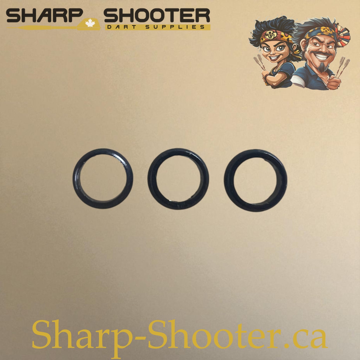 Aluminum Springs Black – 3 Pack – Shaft Accessory – Sharp Shooter Darts