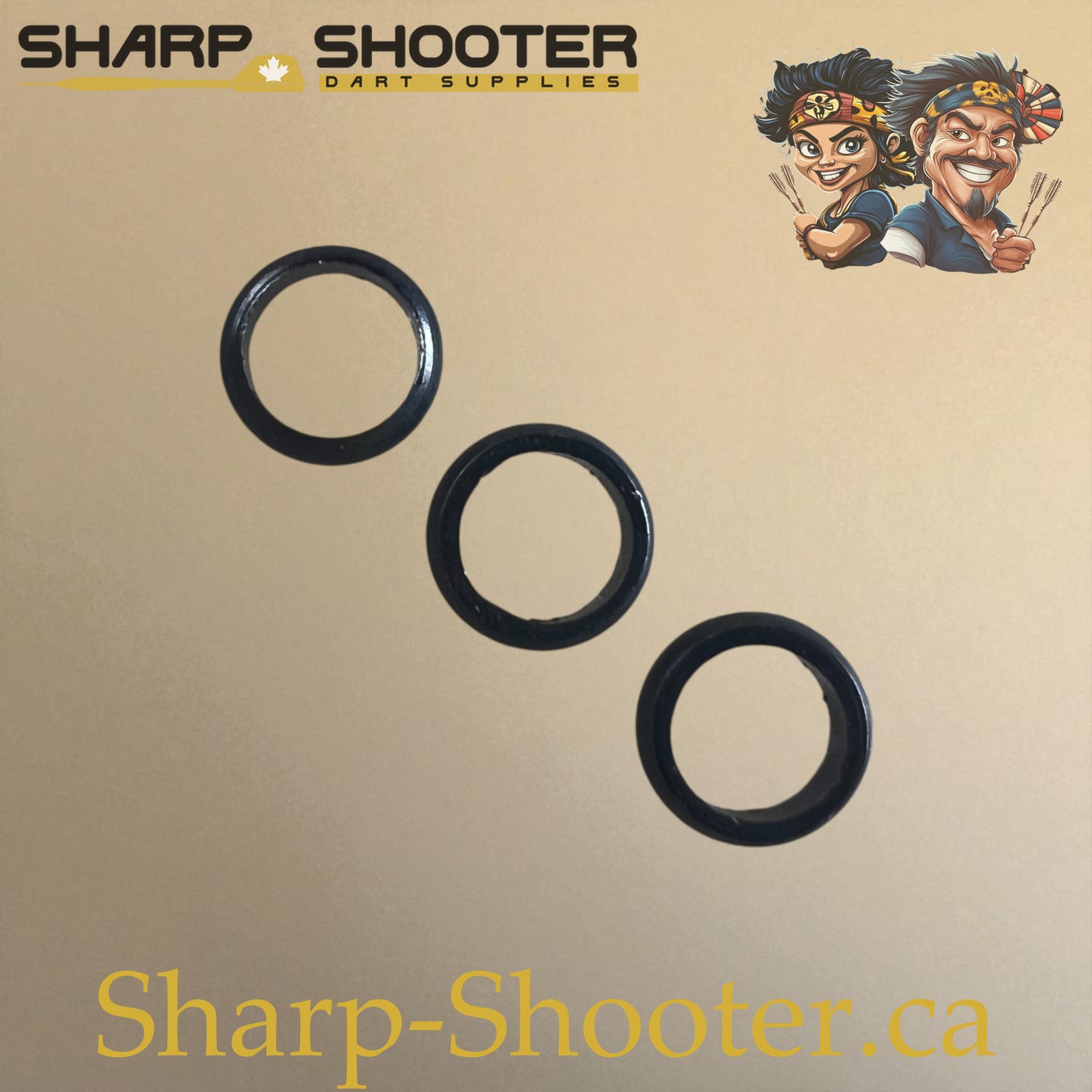 Aluminum Springs Black – 3 Pack – Shaft Accessory – Sharp Shooter Darts