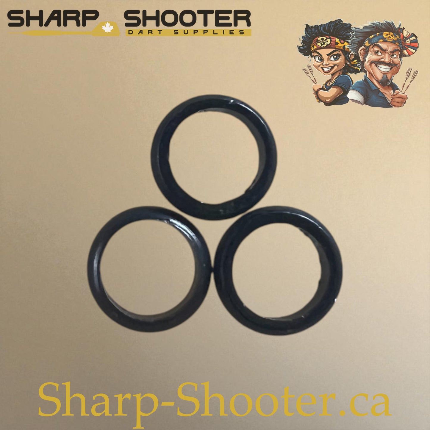 Aluminum Springs Black – 3 Pack – Shaft Accessory – Sharp Shooter Darts