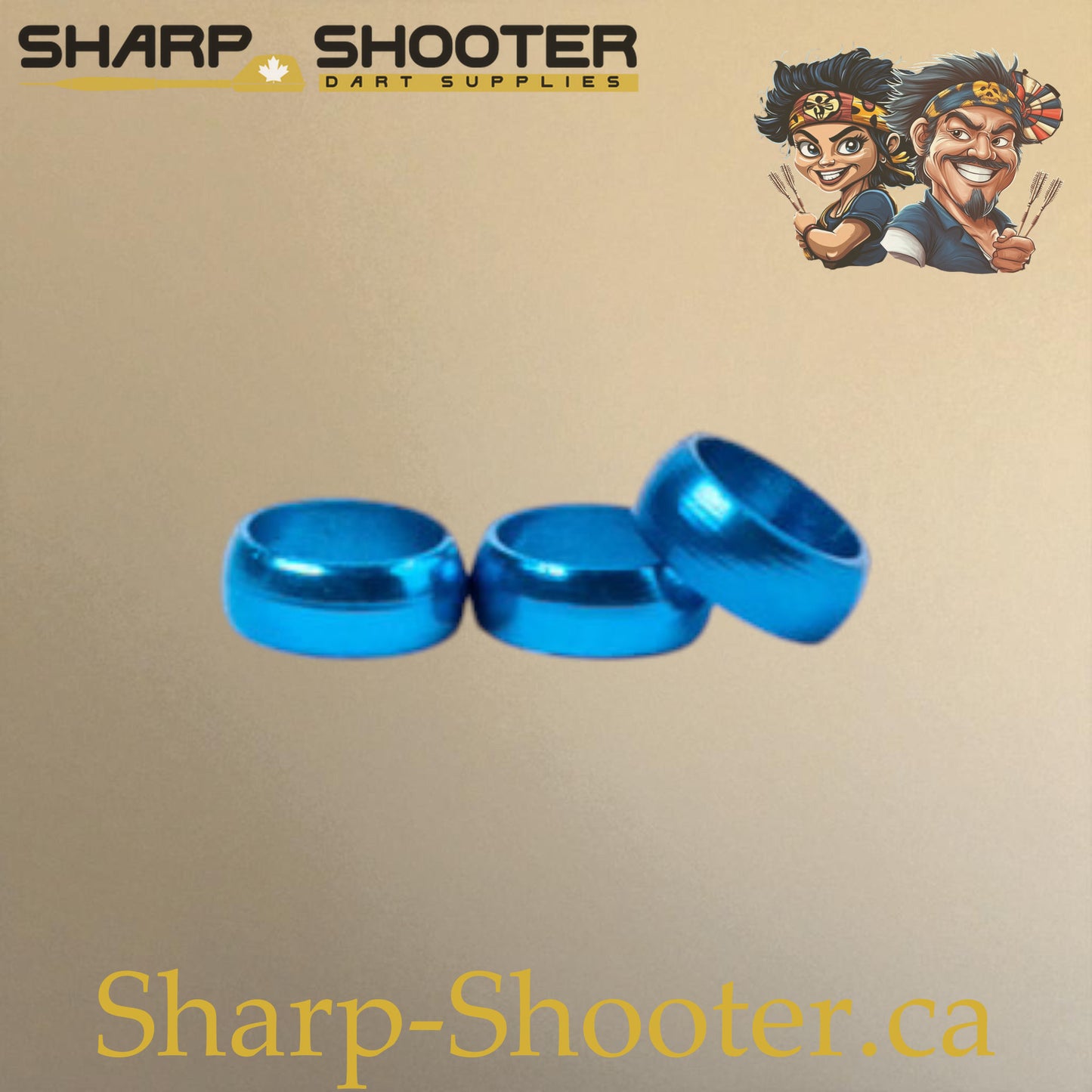 Sharpshooter Aluminum Shaft Rings – DP28 – For Plastic Shafts – 3 Pack – 6 Colors