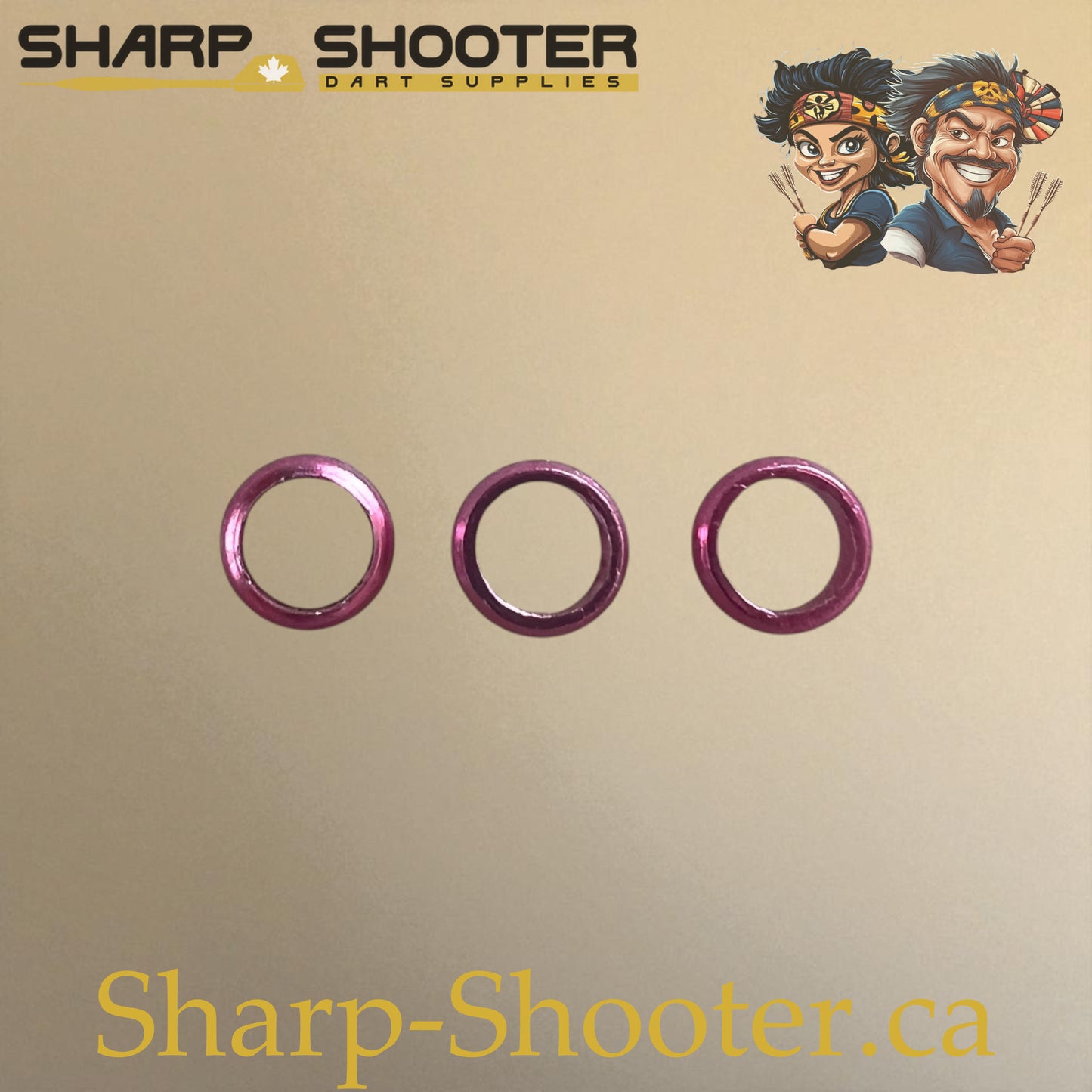 Sharpshooter Aluminum Shaft Rings – DP28 – For Plastic Shafts – 3 Pack – 6 Colors