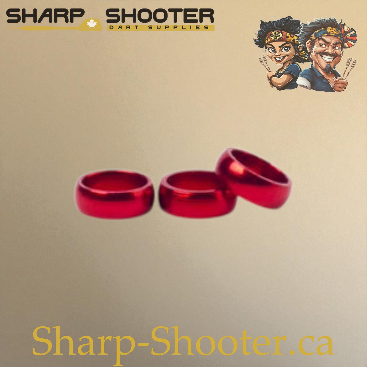 Sharpshooter Aluminum Shaft Rings – DP28 – For Plastic Shafts – 3 Pack – 6 Colors
