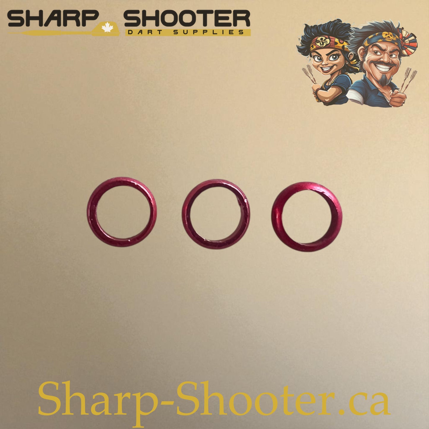 Aluminum Springs Red – 3 Pack – Shaft Accessory – Sharp Shooter Darts
