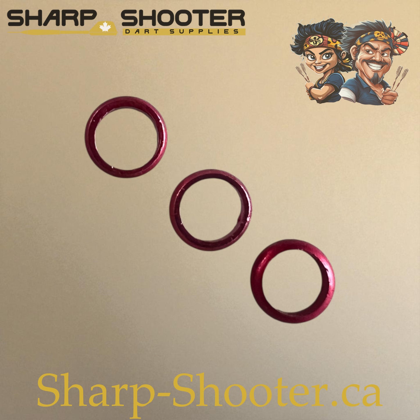 Aluminum Springs Red – 3 Pack – Shaft Accessory – Sharp Shooter Darts