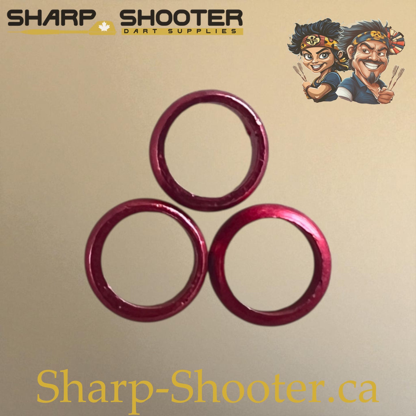 Aluminum Springs Red – 3 Pack – Shaft Accessory – Sharp Shooter Darts