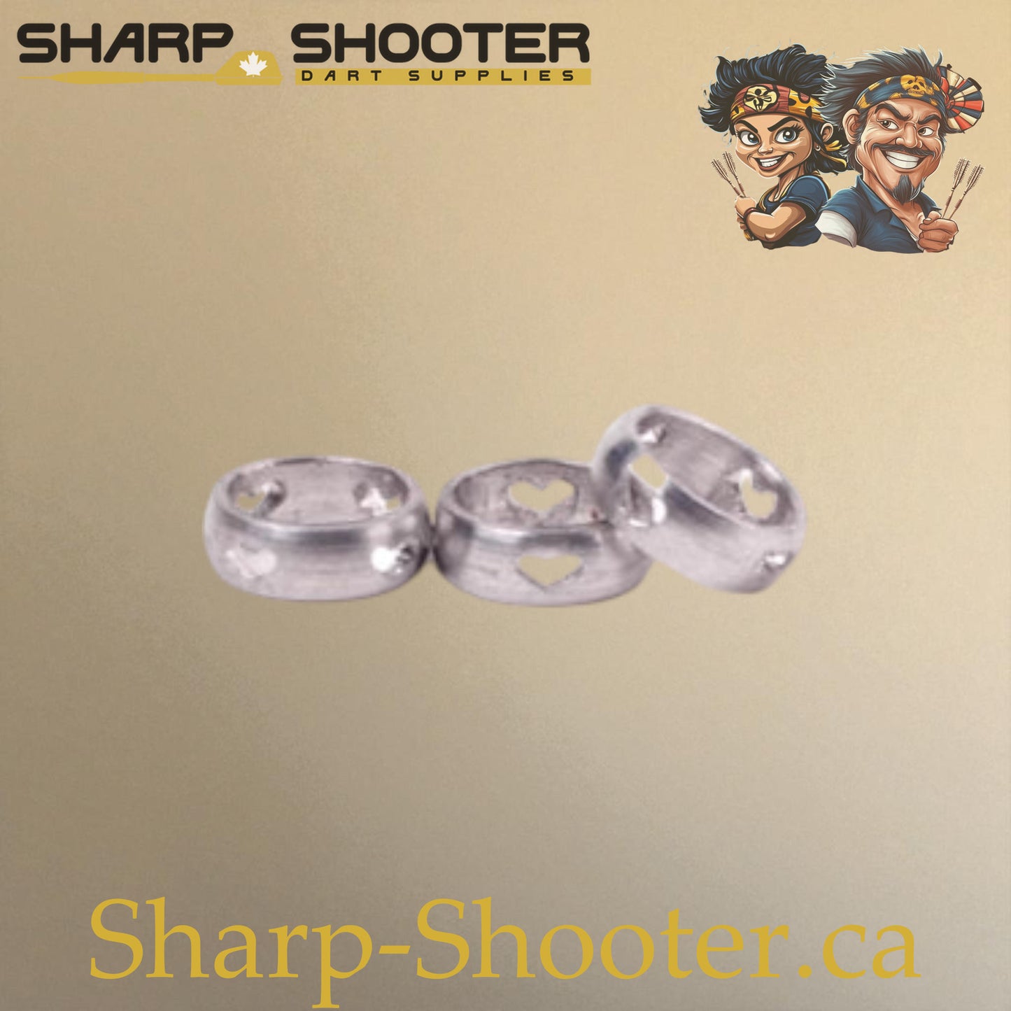 Sharpshooter Aluminum Shaft Rings – DP28 – For Plastic Shafts – 3 Pack – 6 Colors