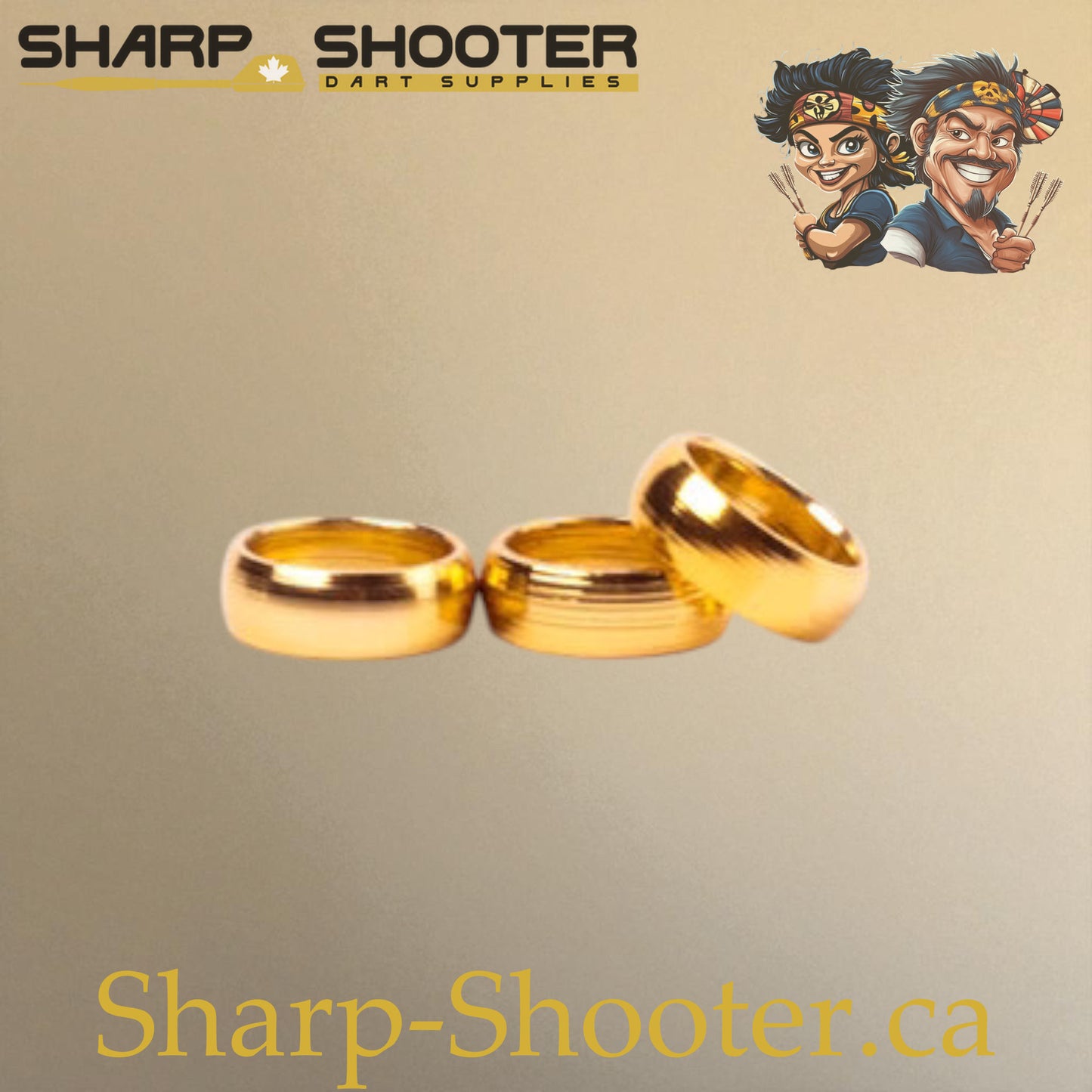 Sharpshooter Aluminum Shaft Rings – DP28 – For Plastic Shafts – 3 Pack – 6 Colors