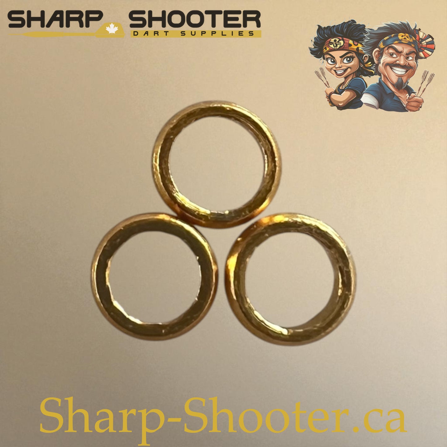 Sharpshooter Aluminum Shaft Rings – DP28 – For Plastic Shafts – 3 Pack – 6 Colors