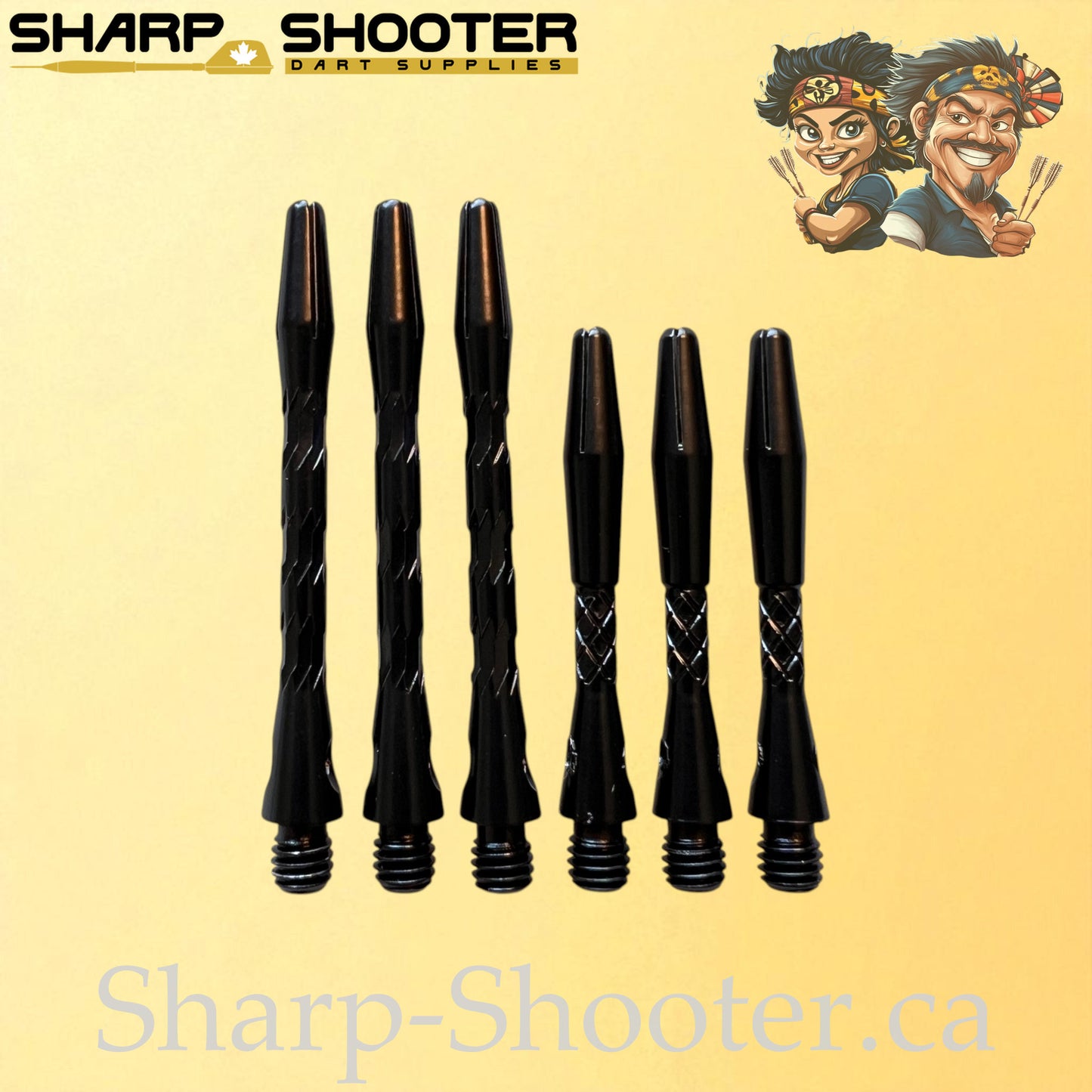 Armor – DS21 – Aluminum Dart Shaft – 35mm & 45mm – Black & Silver – 3 Pack