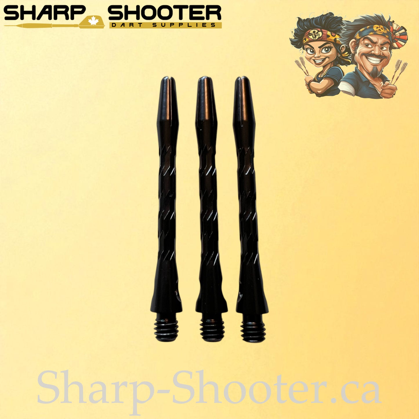 Armor – DS21 – Aluminum Dart Shaft – 35mm & 45mm – Black & Silver – 3 Pack