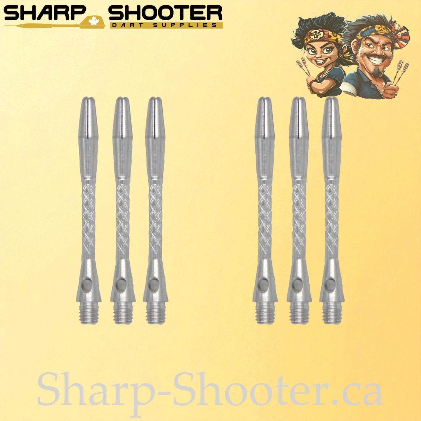Armor – DS21 – Aluminum Dart Shaft – 35mm & 45mm – Black & Silver – 3 Pack