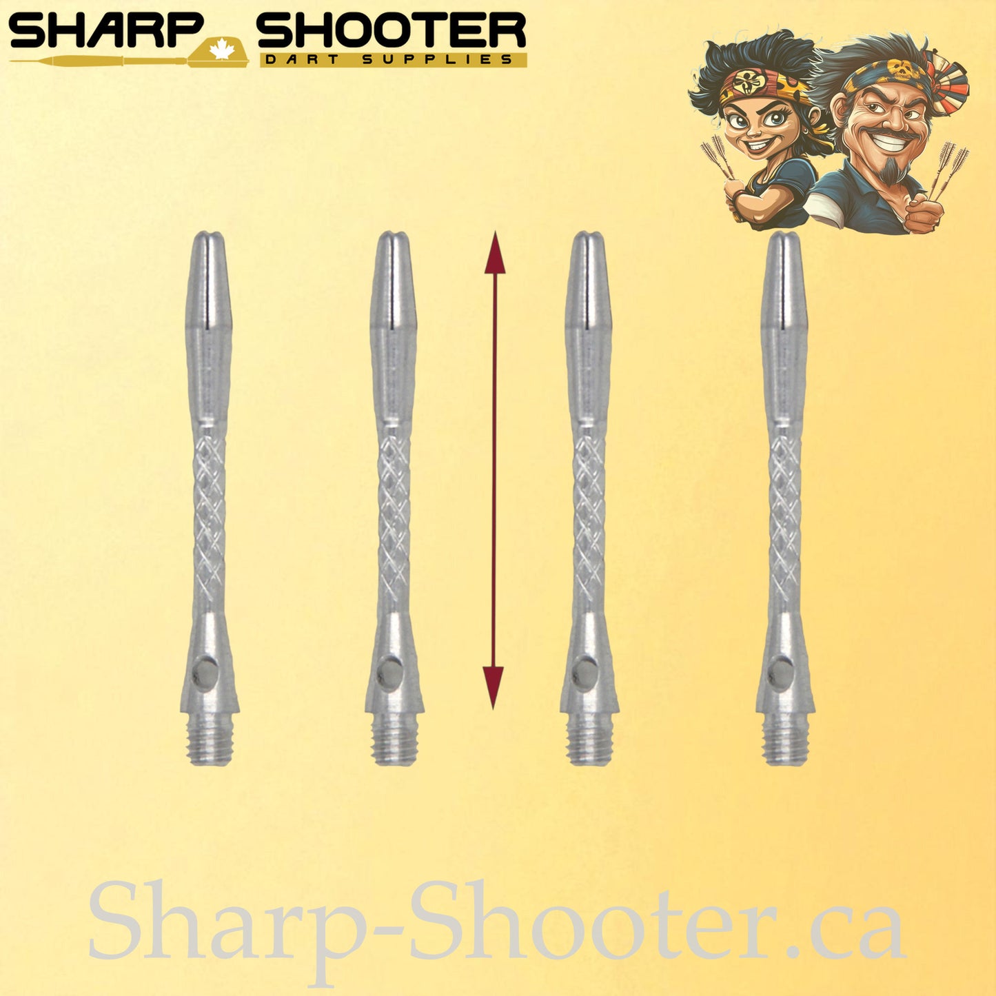 Armor – DS21 – Aluminum Dart Shaft – 35mm & 45mm – Black & Silver – 3 Pack