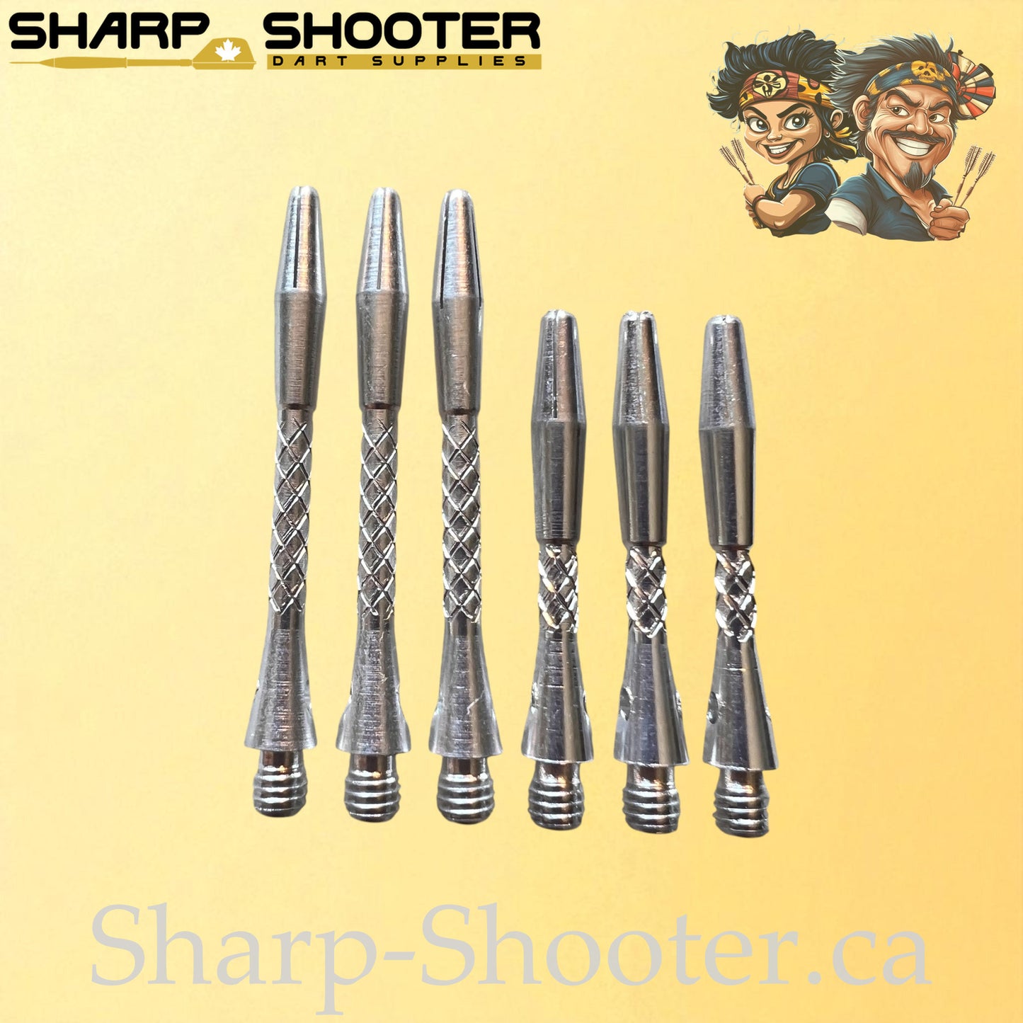 Armor – DS21 – Aluminum Dart Shaft – 35mm & 45mm – Black & Silver – 3 Pack