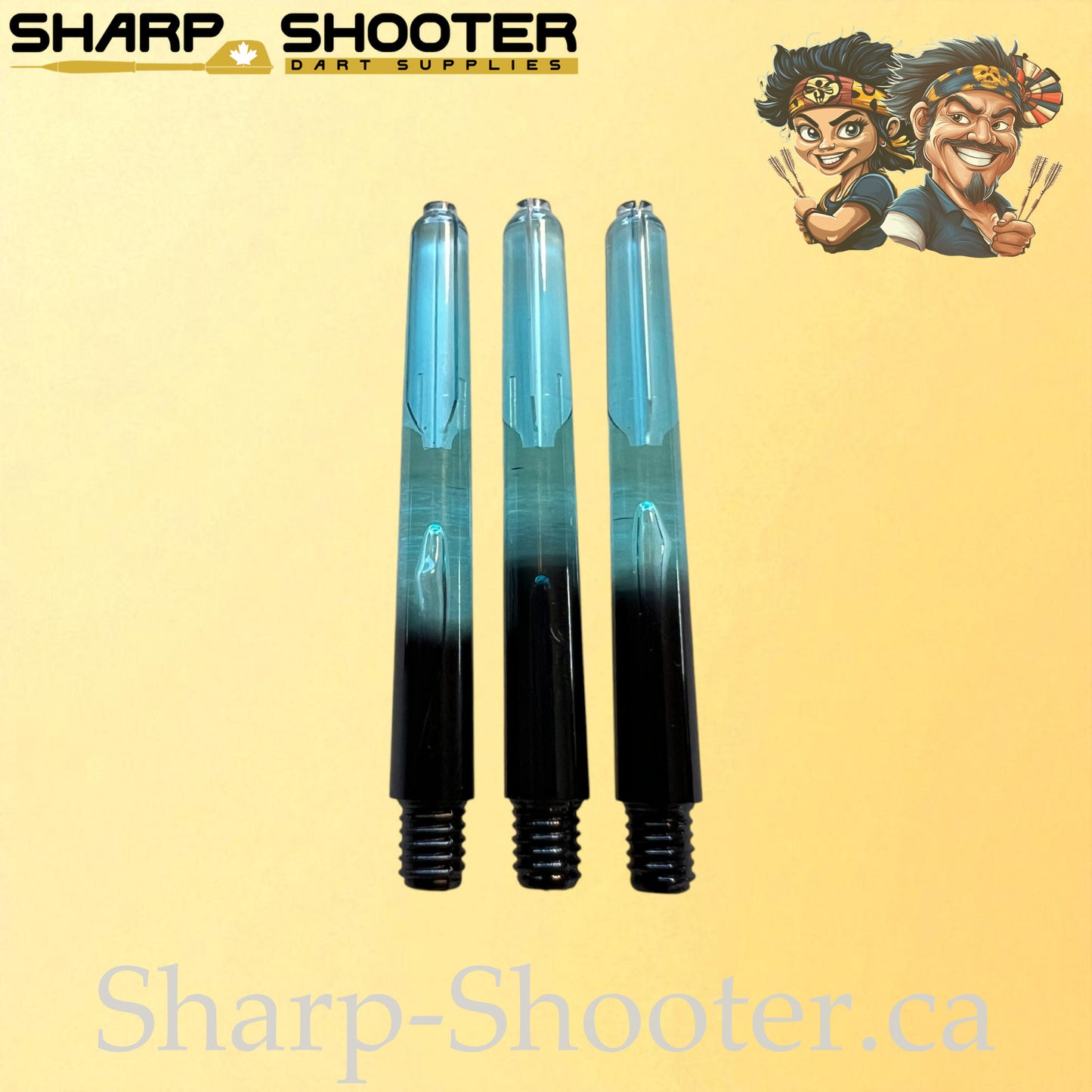 Aura – DS26 – Plastic Dart Shaft – 35mm / 41mm / 48mm – Fade Color – 3 Pack