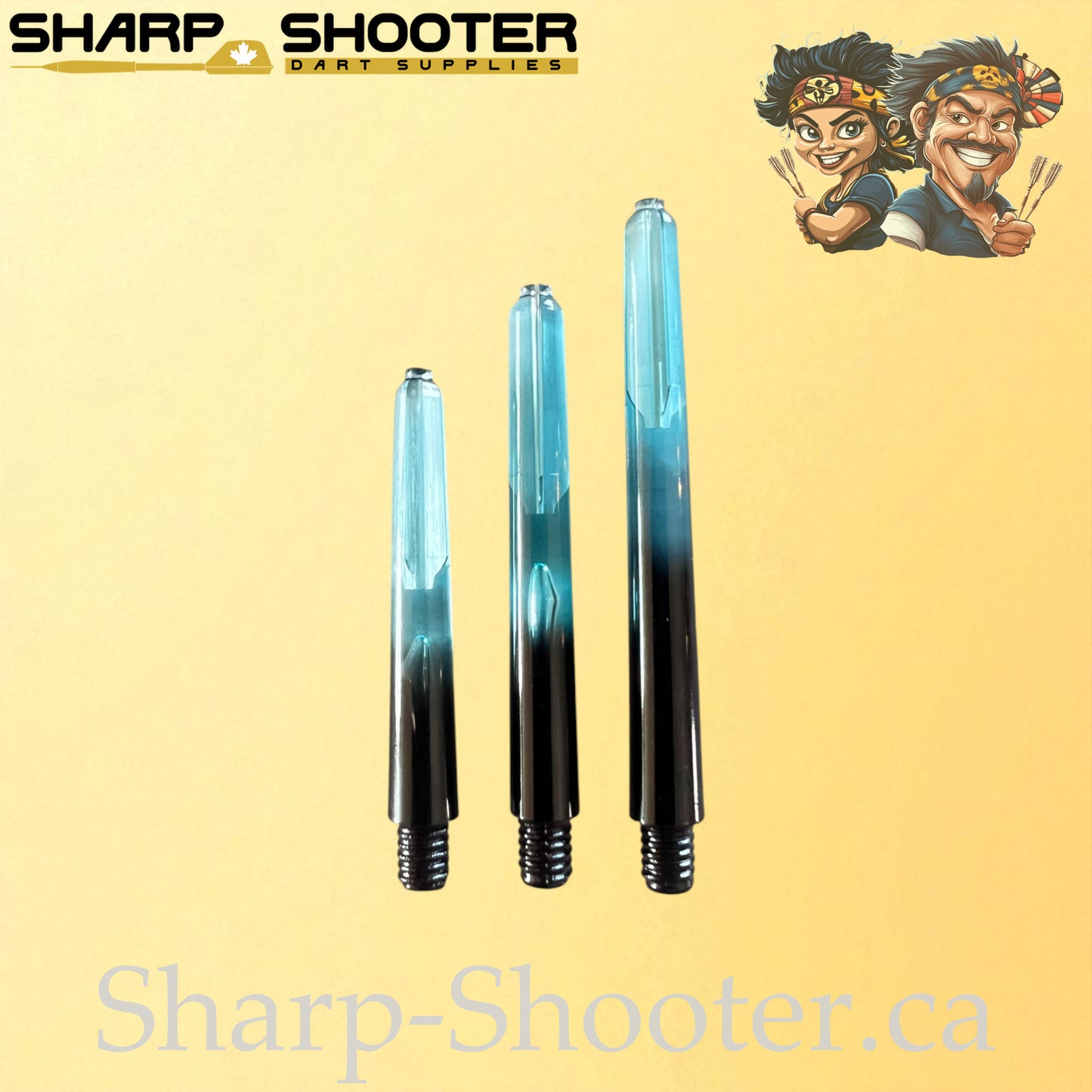Aura – DS26 – Plastic Dart Shaft – 35mm / 41mm / 48mm – Fade Color – 3 Pack