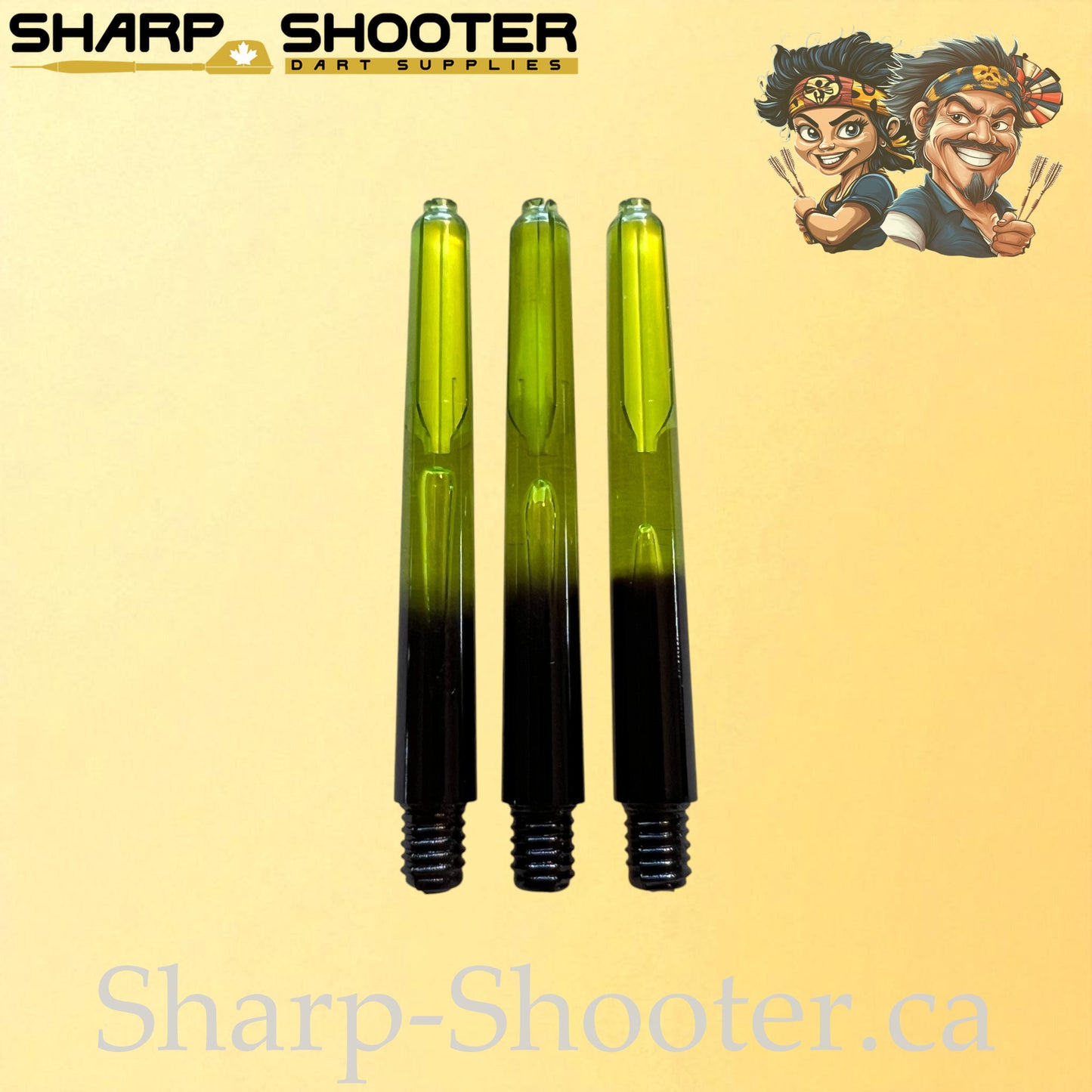 Aura – DS26 – Plastic Dart Shaft – 35mm / 41mm / 48mm – Fade Color – 3 Pack