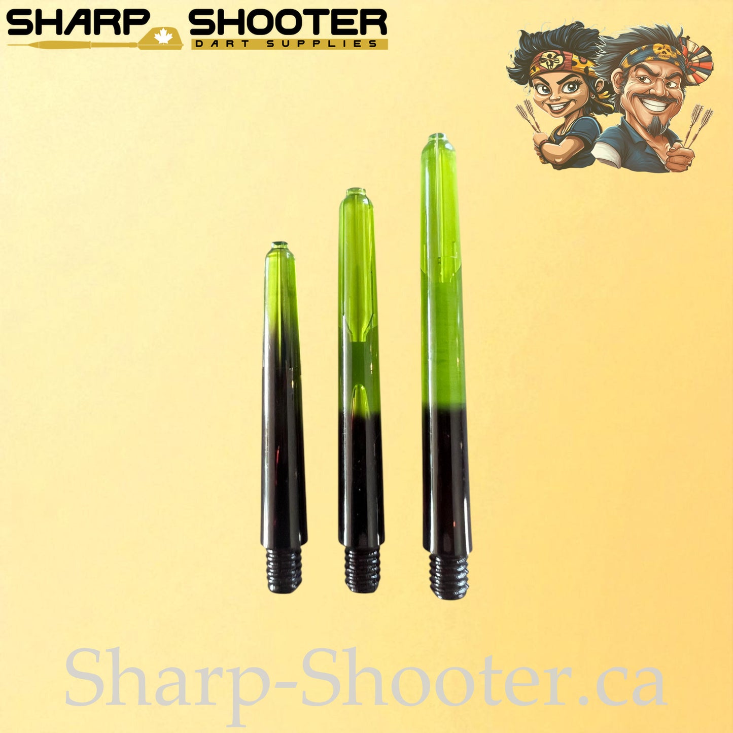 Aura – DS26 – Plastic Dart Shaft – 35mm / 41mm / 48mm – Fade Color – 3 Pack