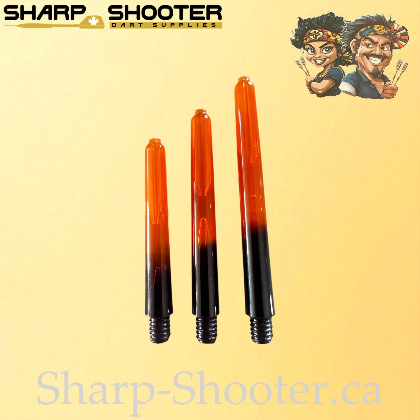 Aura – DS26 – Plastic Dart Shaft – 35mm / 41mm / 48mm – Fade Color – 3 Pack