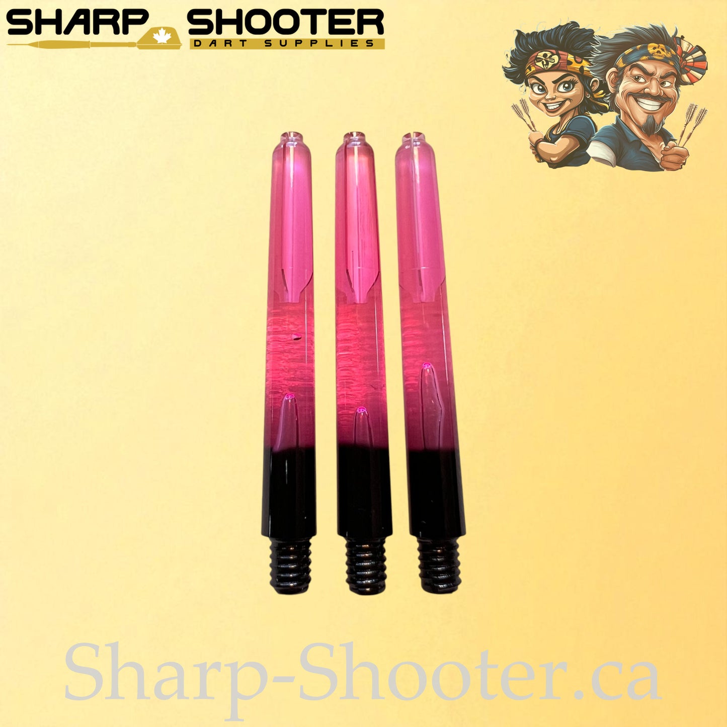Aura – DS26 – Plastic Dart Shaft – 35mm / 41mm / 48mm – Fade Color – 3 Pack