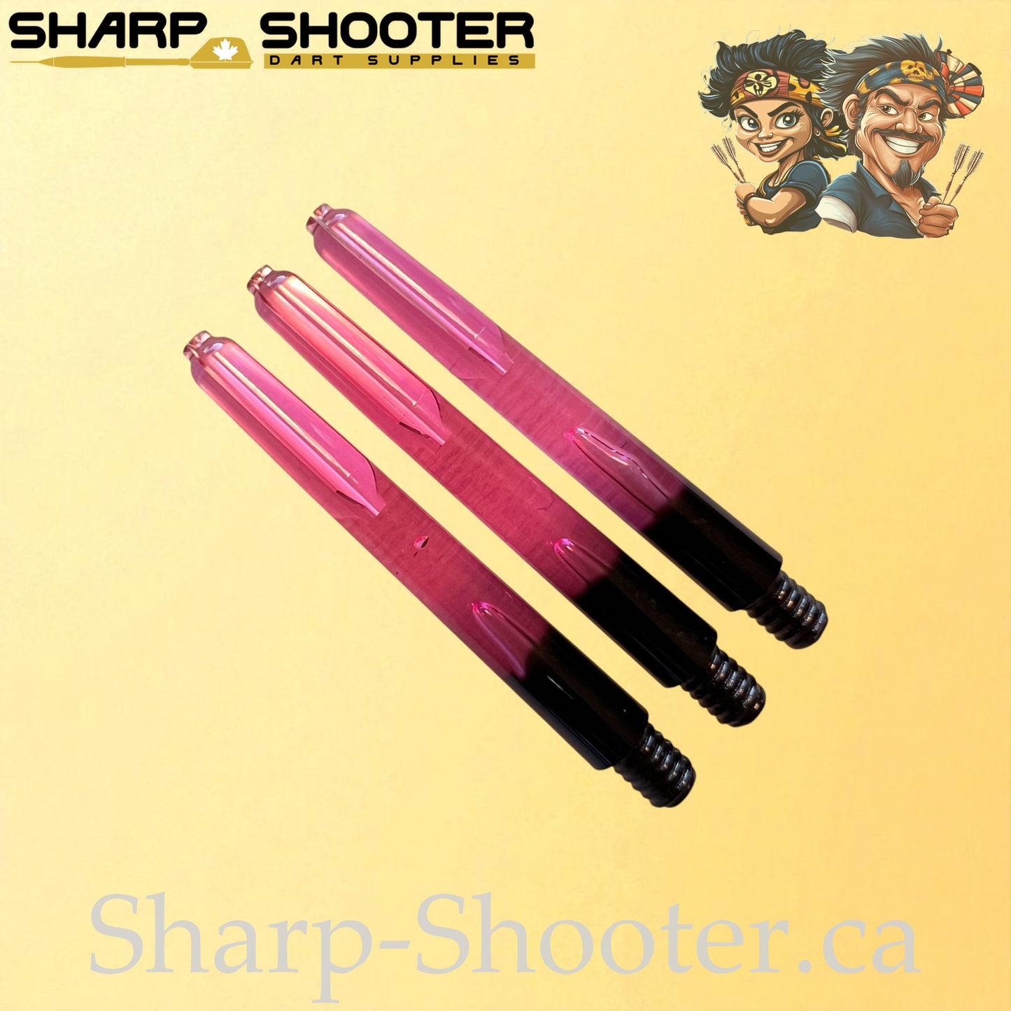 Aura – DS26 – Plastic Dart Shaft – 35mm / 41mm / 48mm – Fade Color – 3 Pack