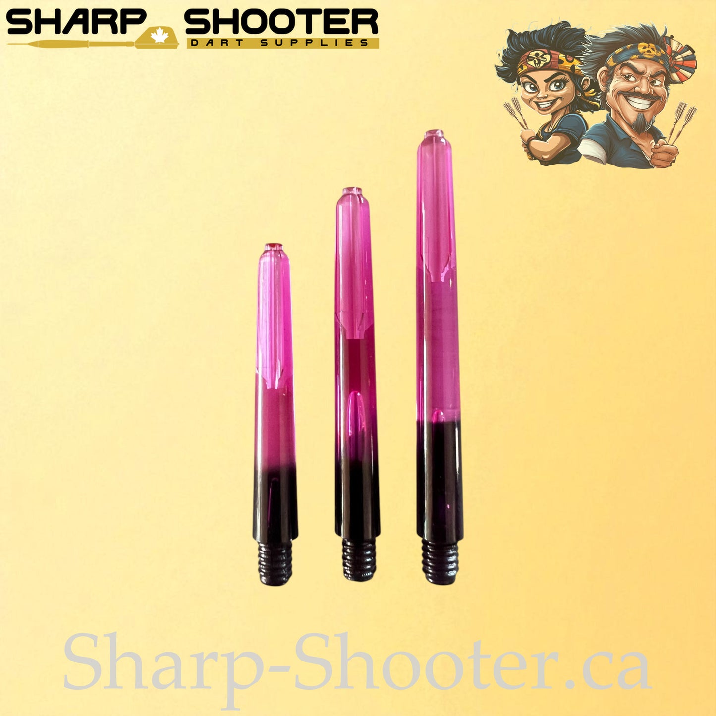 Aura – DS26 – Plastic Dart Shaft – 35mm / 41mm / 48mm – Fade Color – 3 Pack