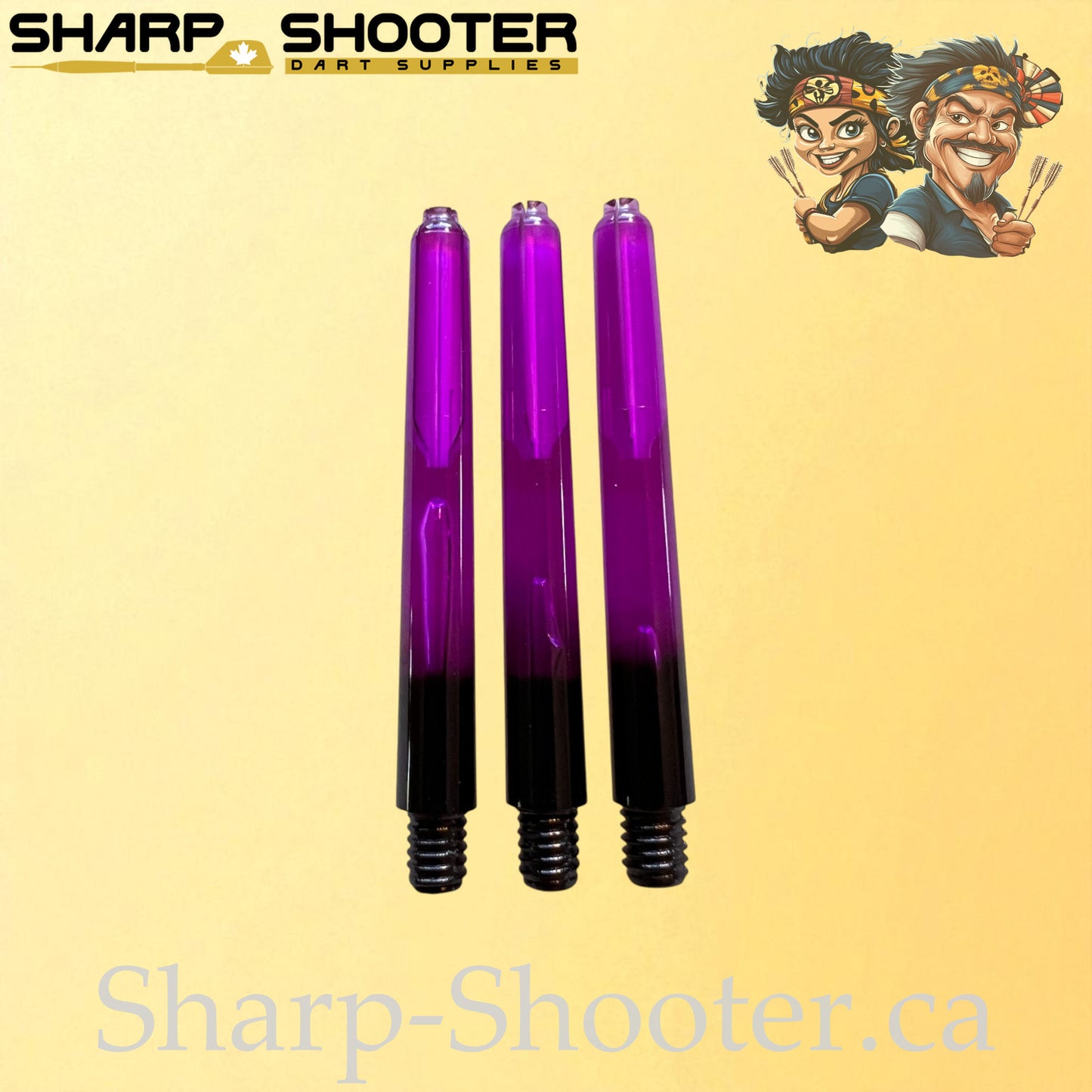 Aura – DS26 – Plastic Dart Shaft – 35mm / 41mm / 48mm – Fade Color – 3 Pack