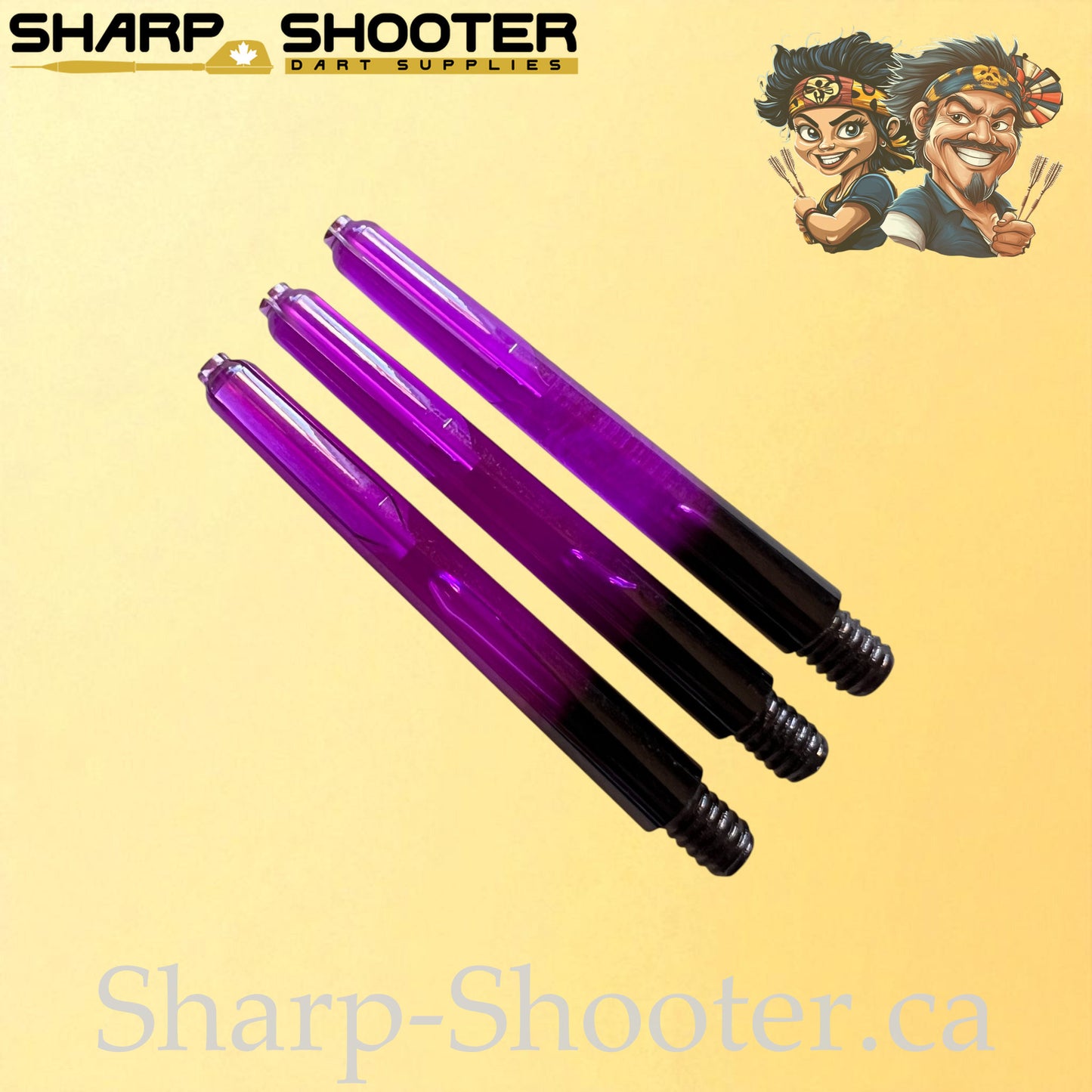 Aura – DS26 – Plastic Dart Shaft – 35mm / 41mm / 48mm – Fade Color – 3 Pack