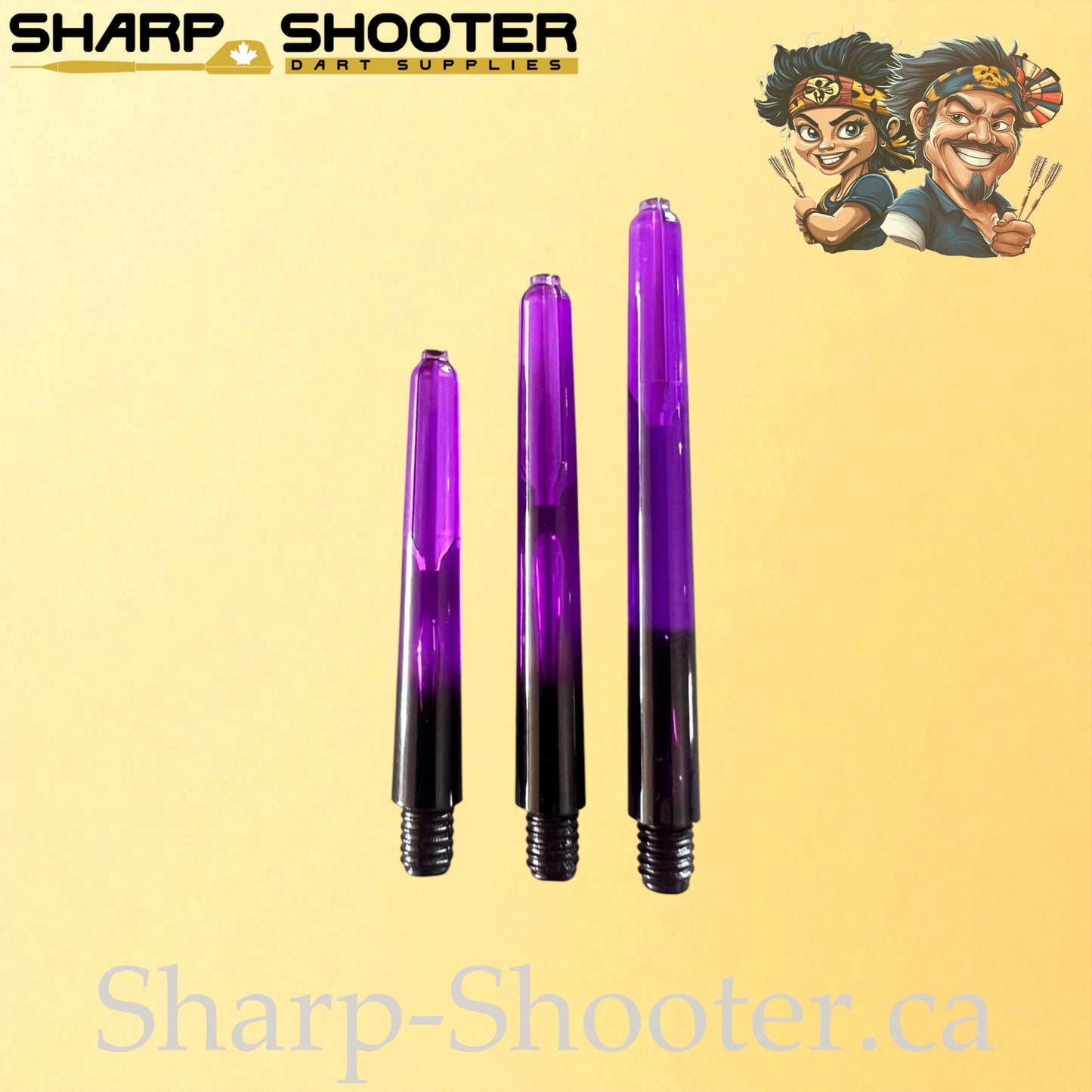 Aura – DS26 – Plastic Dart Shaft – 35mm / 41mm / 48mm – Fade Color – 3 Pack