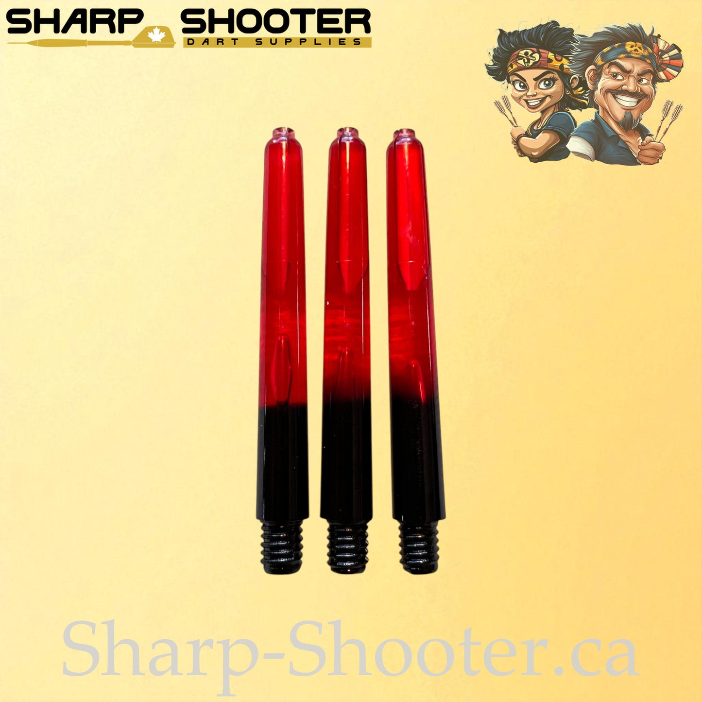 Aura – DS26 – Plastic Dart Shaft – 35mm / 41mm / 48mm – Fade Color – 3 Pack