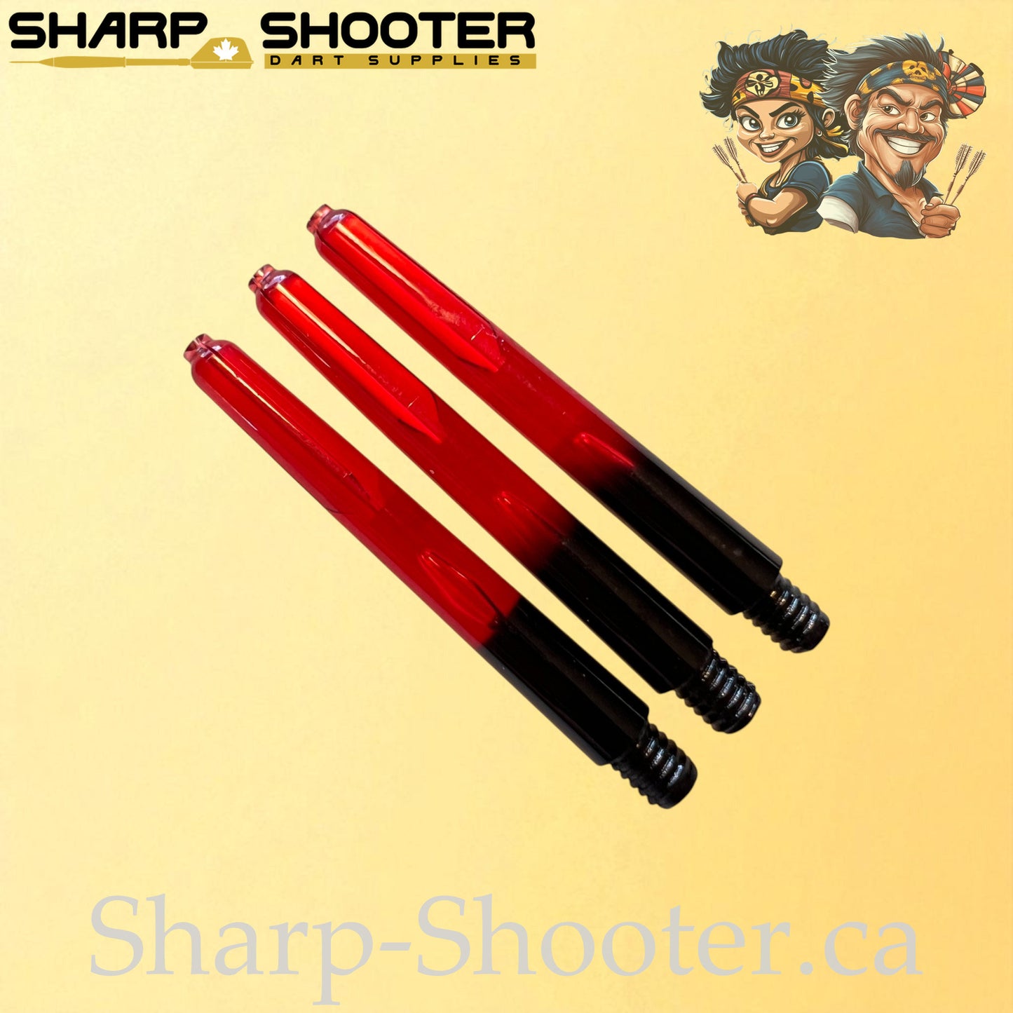 Aura – DS26 – Plastic Dart Shaft – 35mm / 41mm / 48mm – Fade Color – 3 Pack