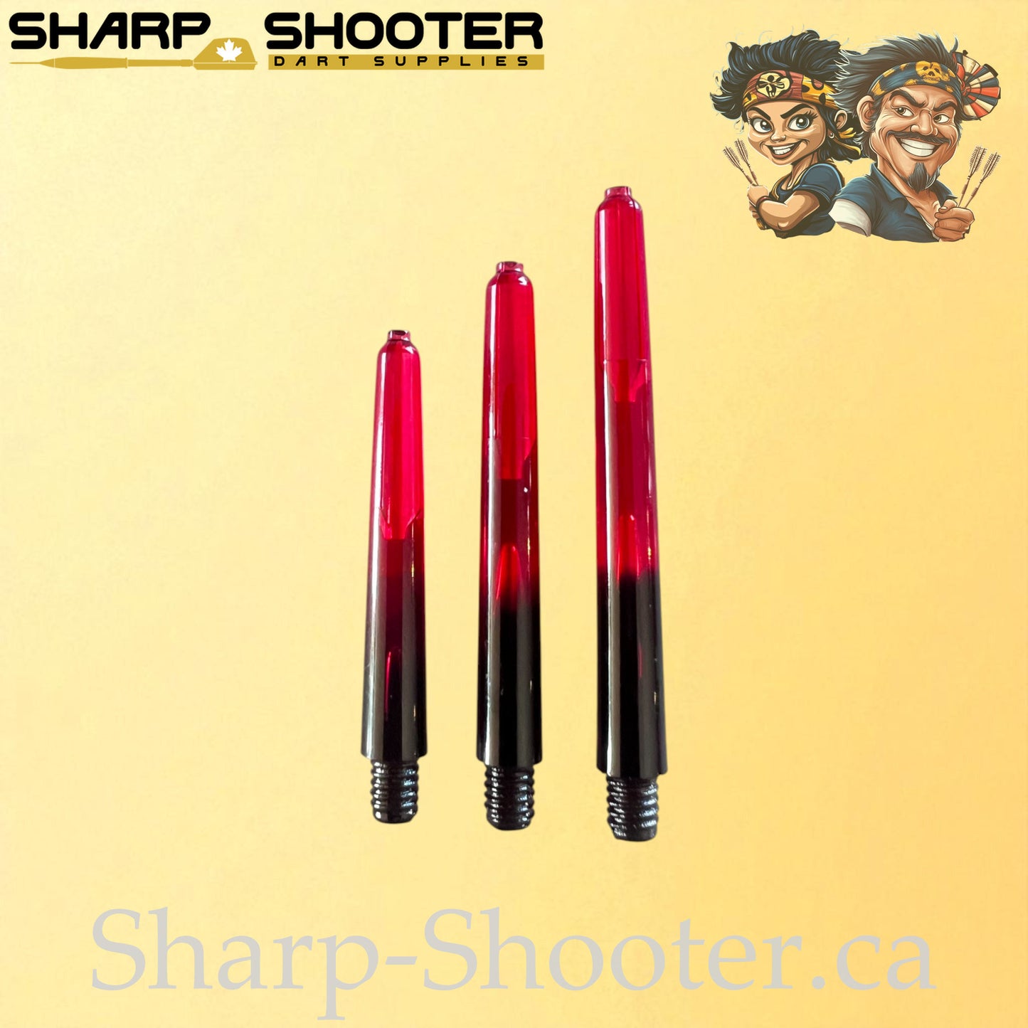 Aura – DS26 – Plastic Dart Shaft – 35mm / 41mm / 48mm – Fade Color – 3 Pack