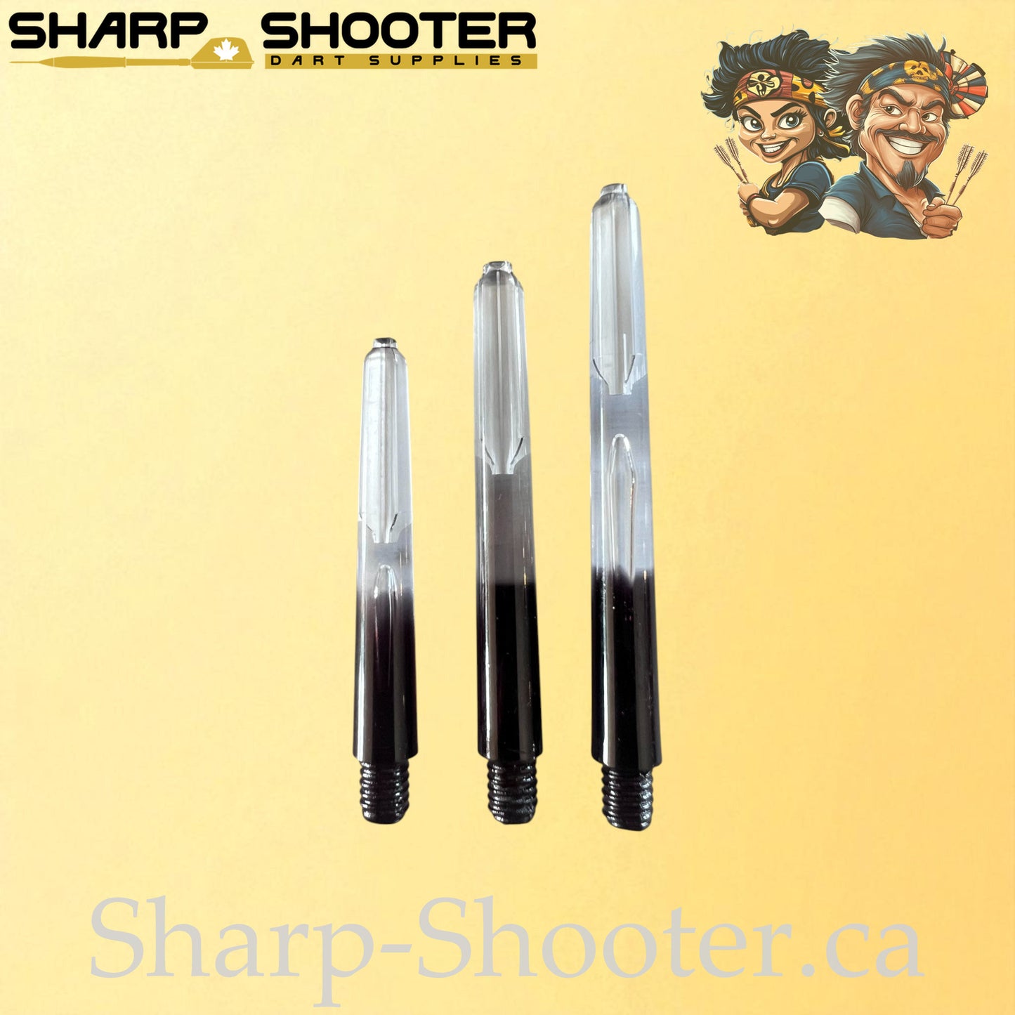 Aura – DS26 – Plastic Dart Shaft – 35mm / 41mm / 48mm – Fade Color – 3 Pack