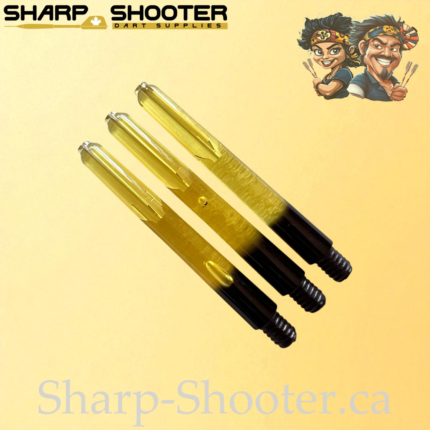 Aura – DS26 – Plastic Dart Shaft – 35mm / 41mm / 48mm – Fade Color – 3 Pack