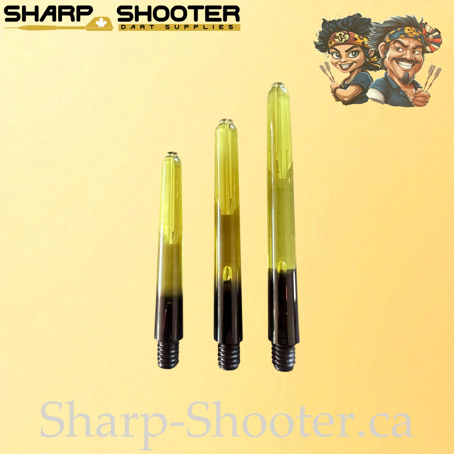 Aura – DS26 – Plastic Dart Shaft – 35mm / 41mm / 48mm – Fade Color – 3 Pack