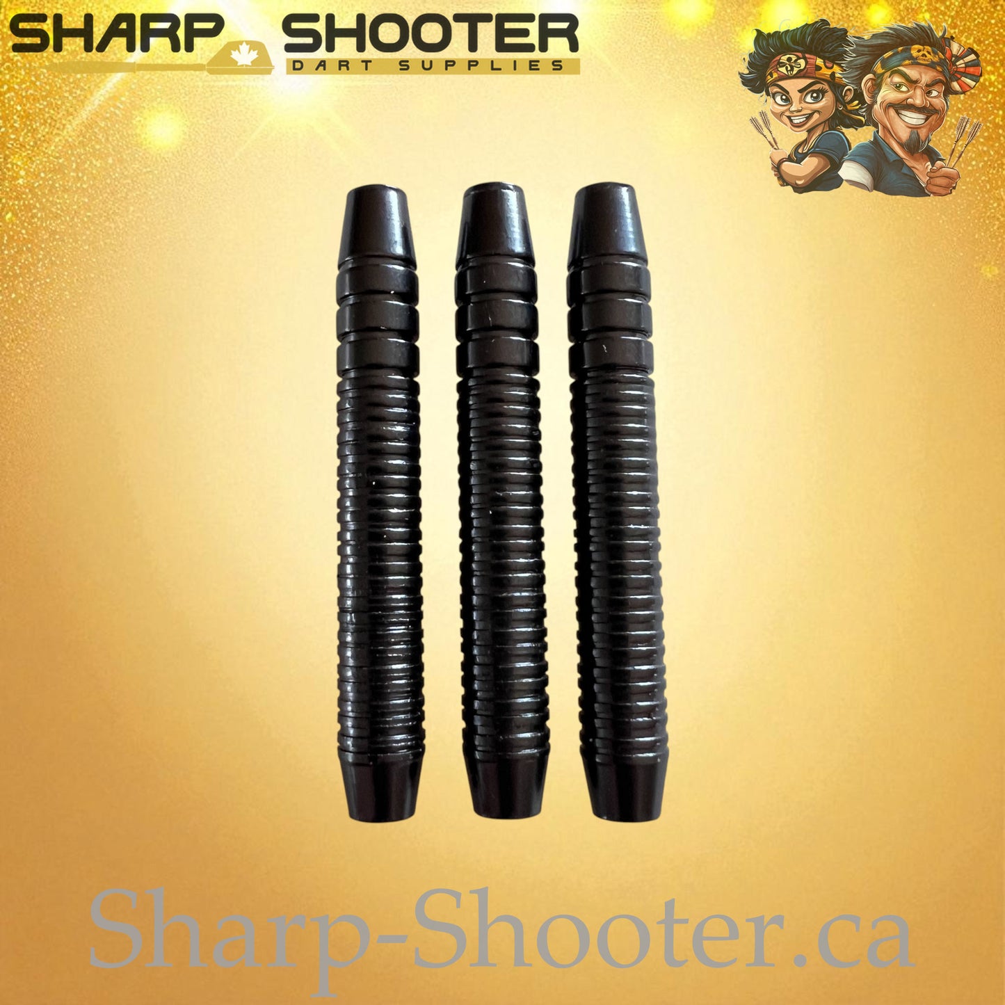 Black Mamba – Nickel-Silver Alloy Dart Barrel Black – 3 Pack