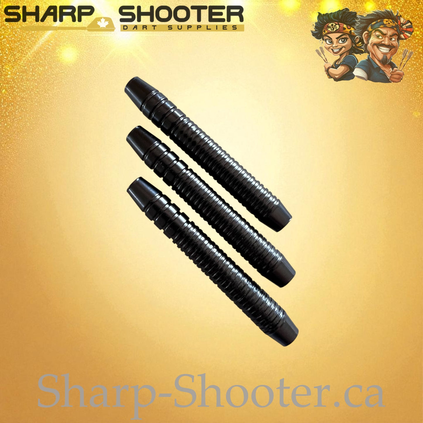 Black Mamba – Nickel-Silver Alloy Dart Barrel Black – 3 Pack
