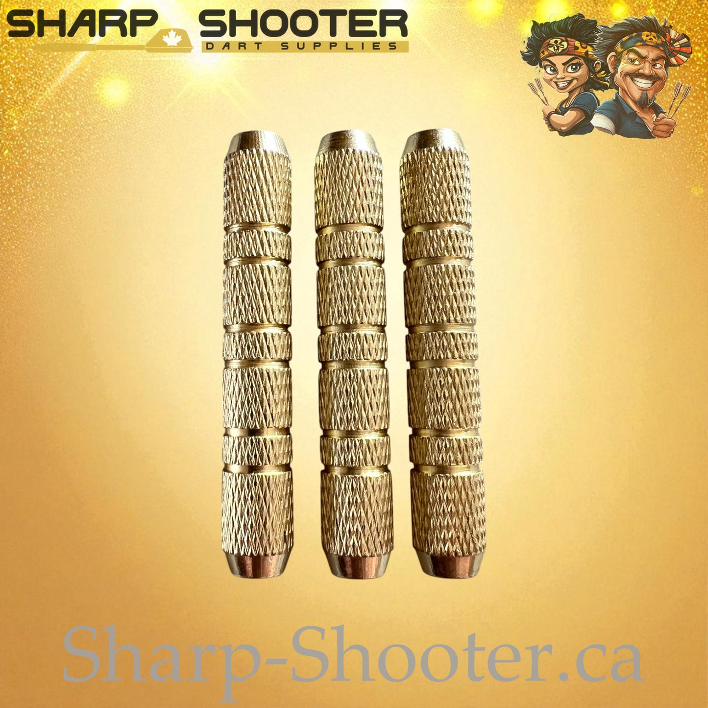 Centurion – Nickel-Silver Alloy Dart Barrel Gold – 3 Pack
