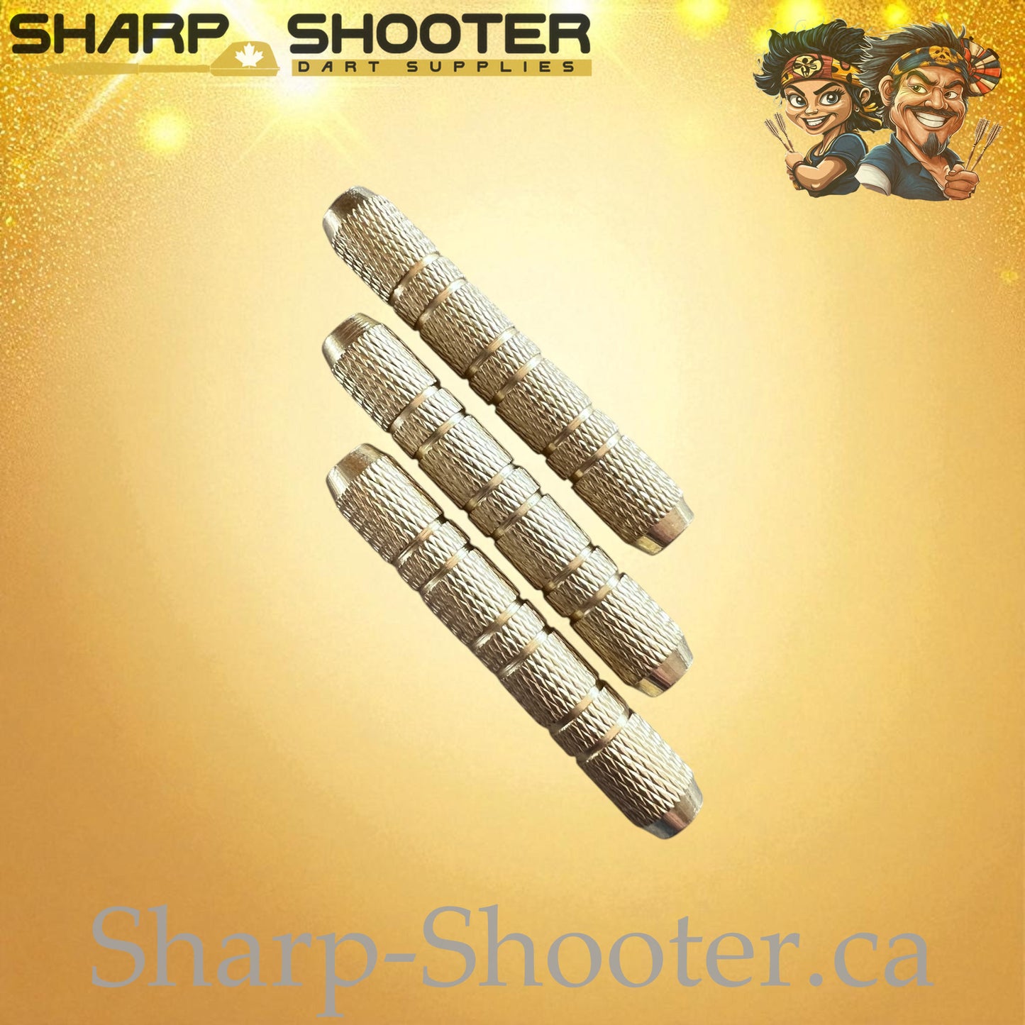 Centurion – Nickel-Silver Alloy Dart Barrel Gold – 3 Pack