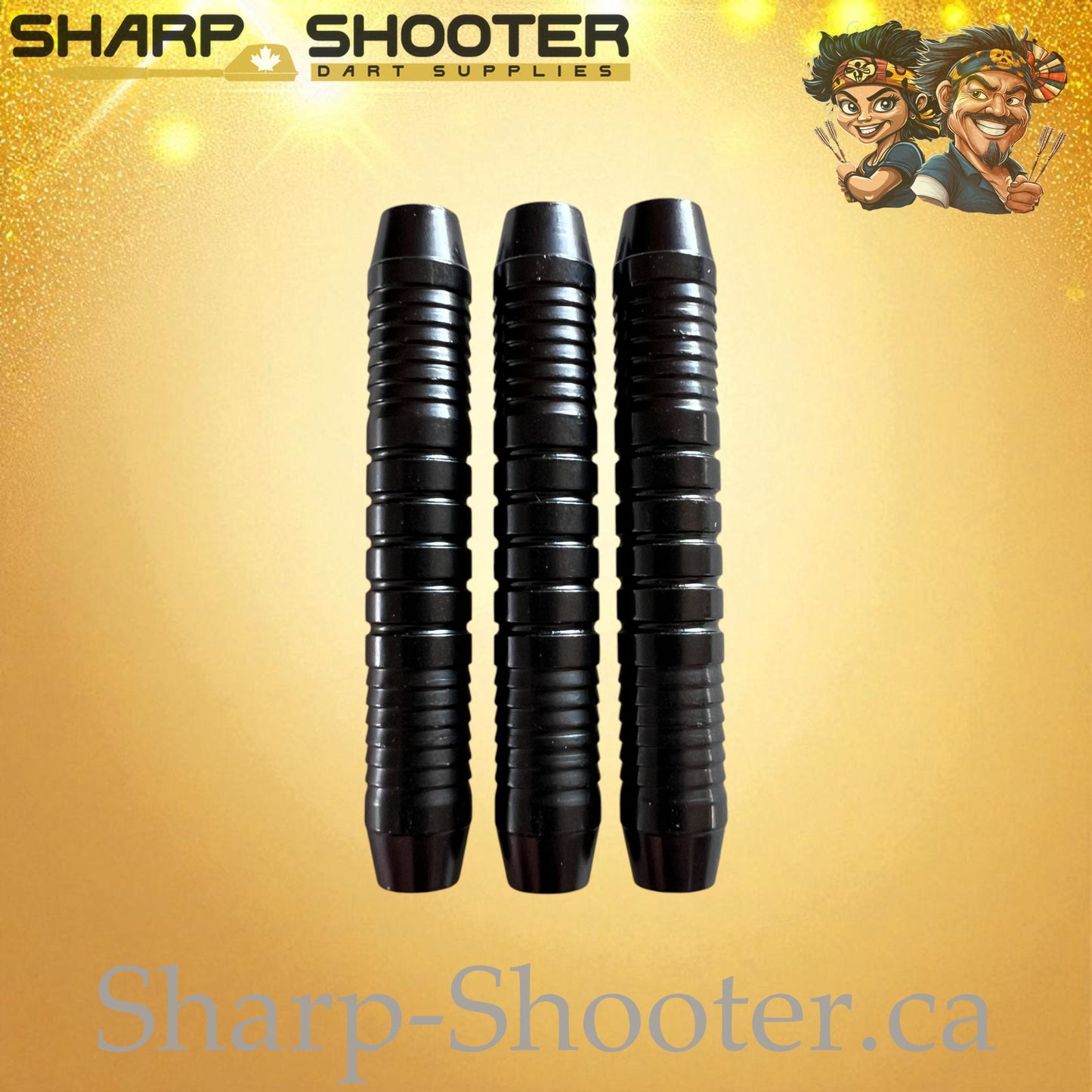 Cerberus – Nickel-Silver Alloy Dart Barrel Black – 3 Pack