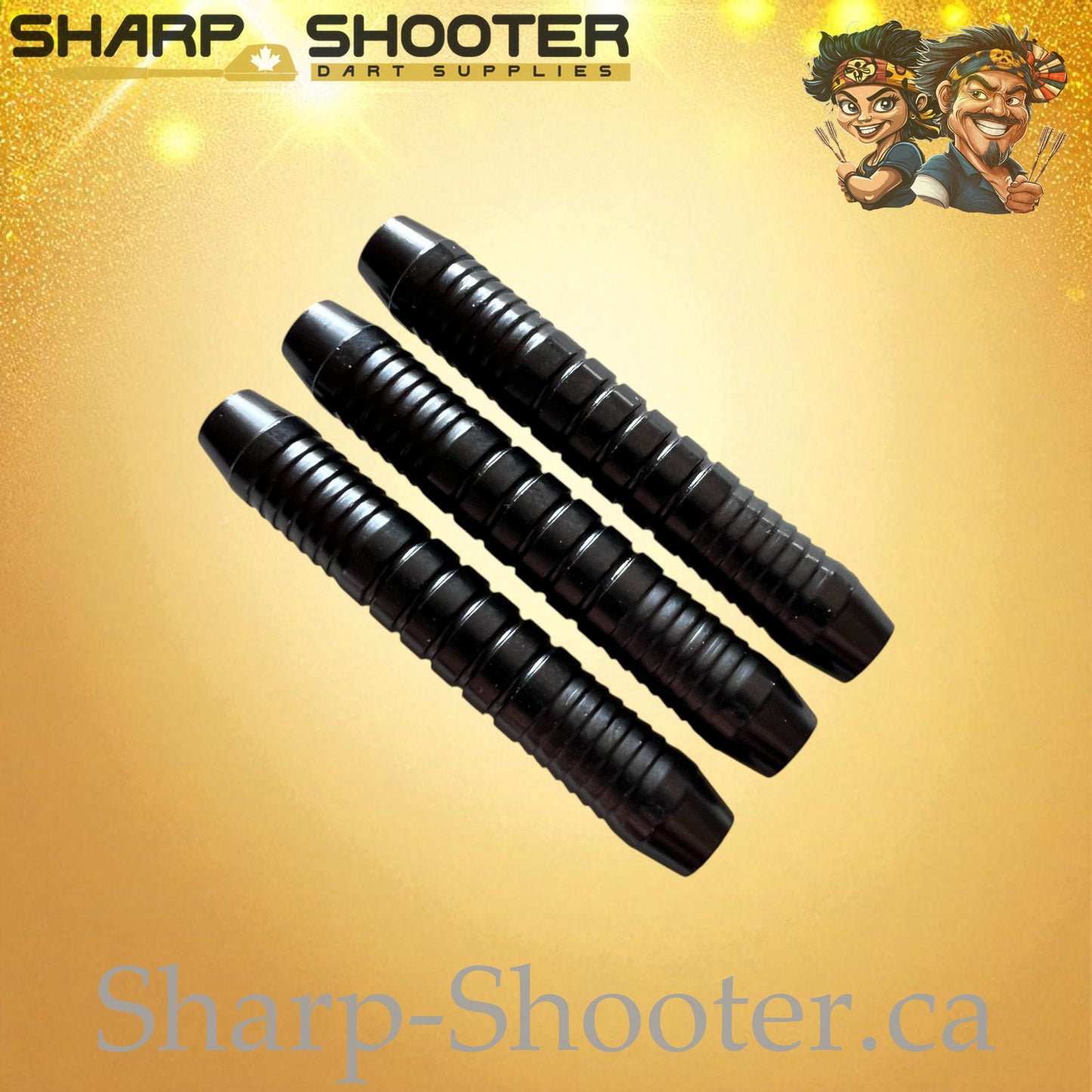 Cerberus – Nickel-Silver Alloy Dart Barrel Black – 3 Pack