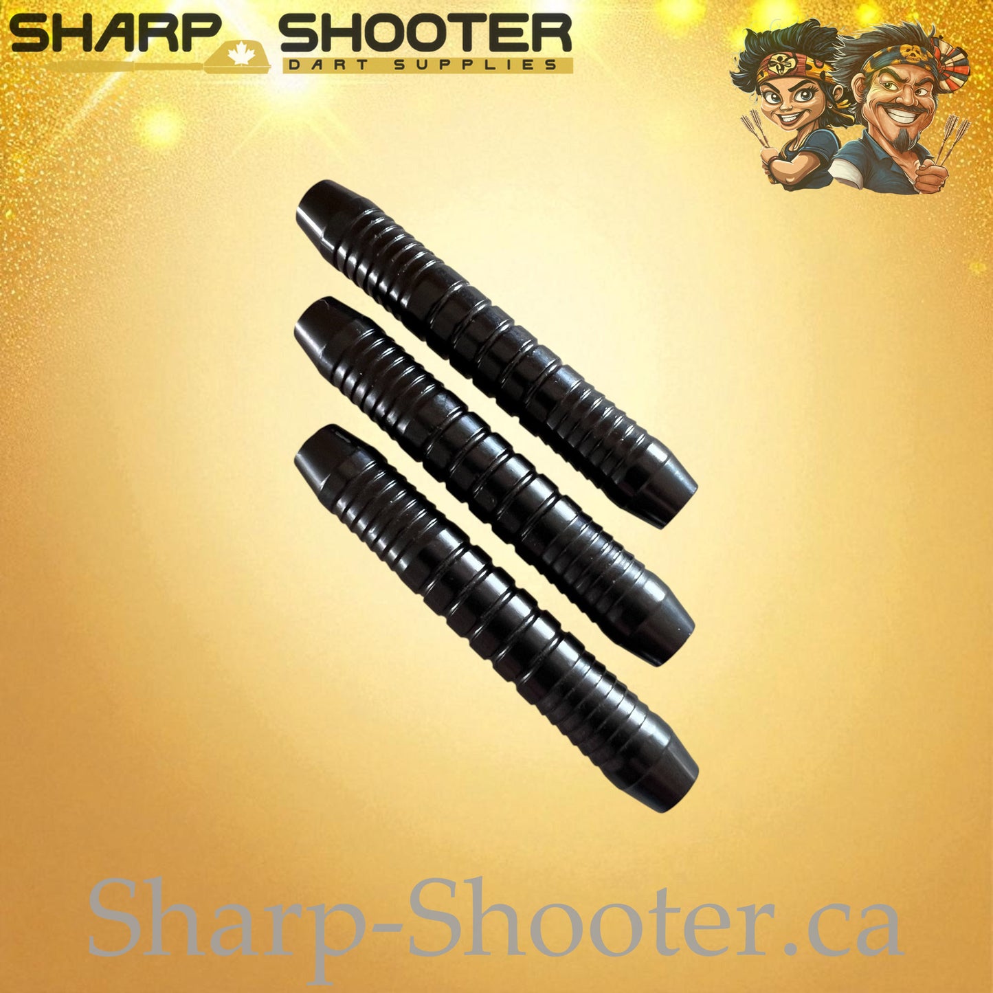 Cerberus – Nickel-Silver Alloy Dart Barrel Black – 3 Pack