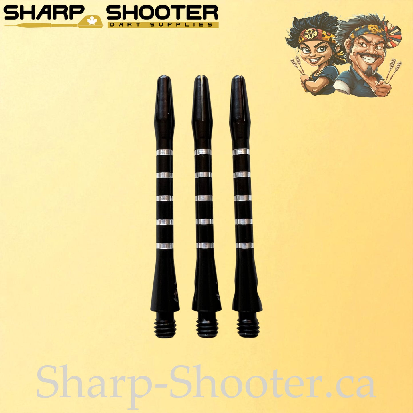 Column – DS16 – Aluminum Dart Shaft – 48mm – Ringed Grip – 3 Pack