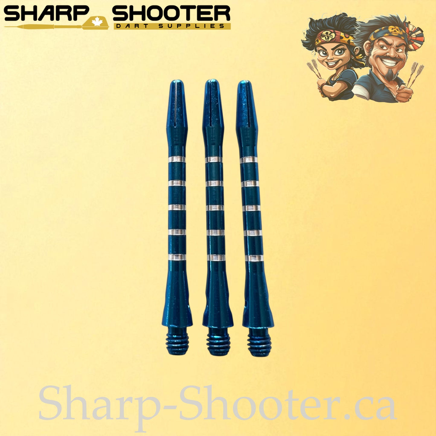 Column – DS16 – Aluminum Dart Shaft – 48mm – Ringed Grip – 3 Pack