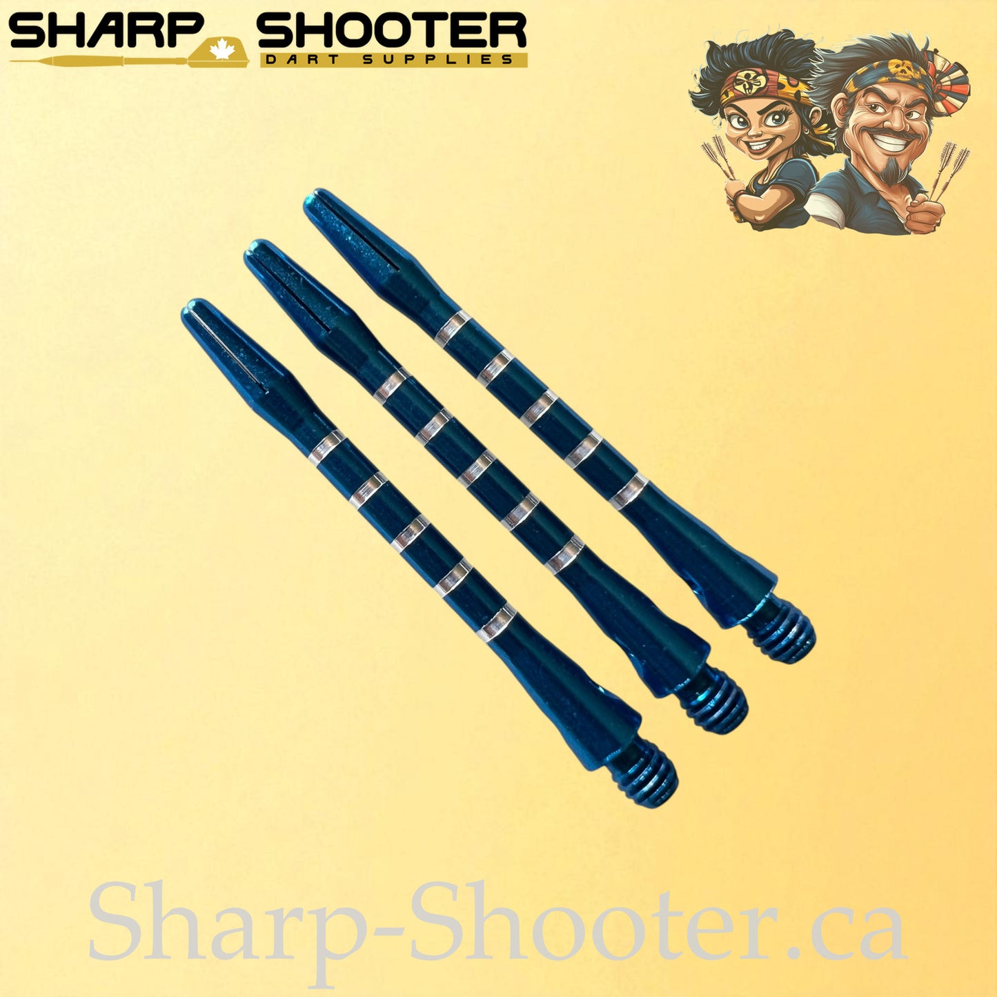 Column – DS16 – Aluminum Dart Shaft – 48mm – Ringed Grip – 3 Pack